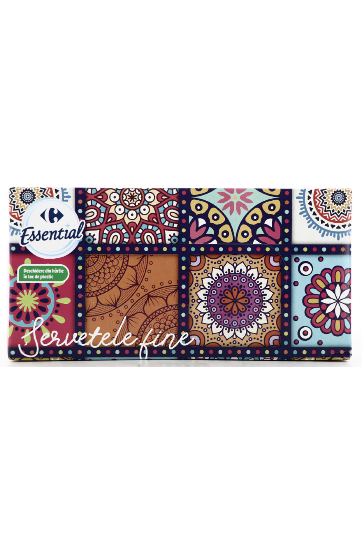 Carrefour Essential Cutie servetele 3 straturi, 100 bucati