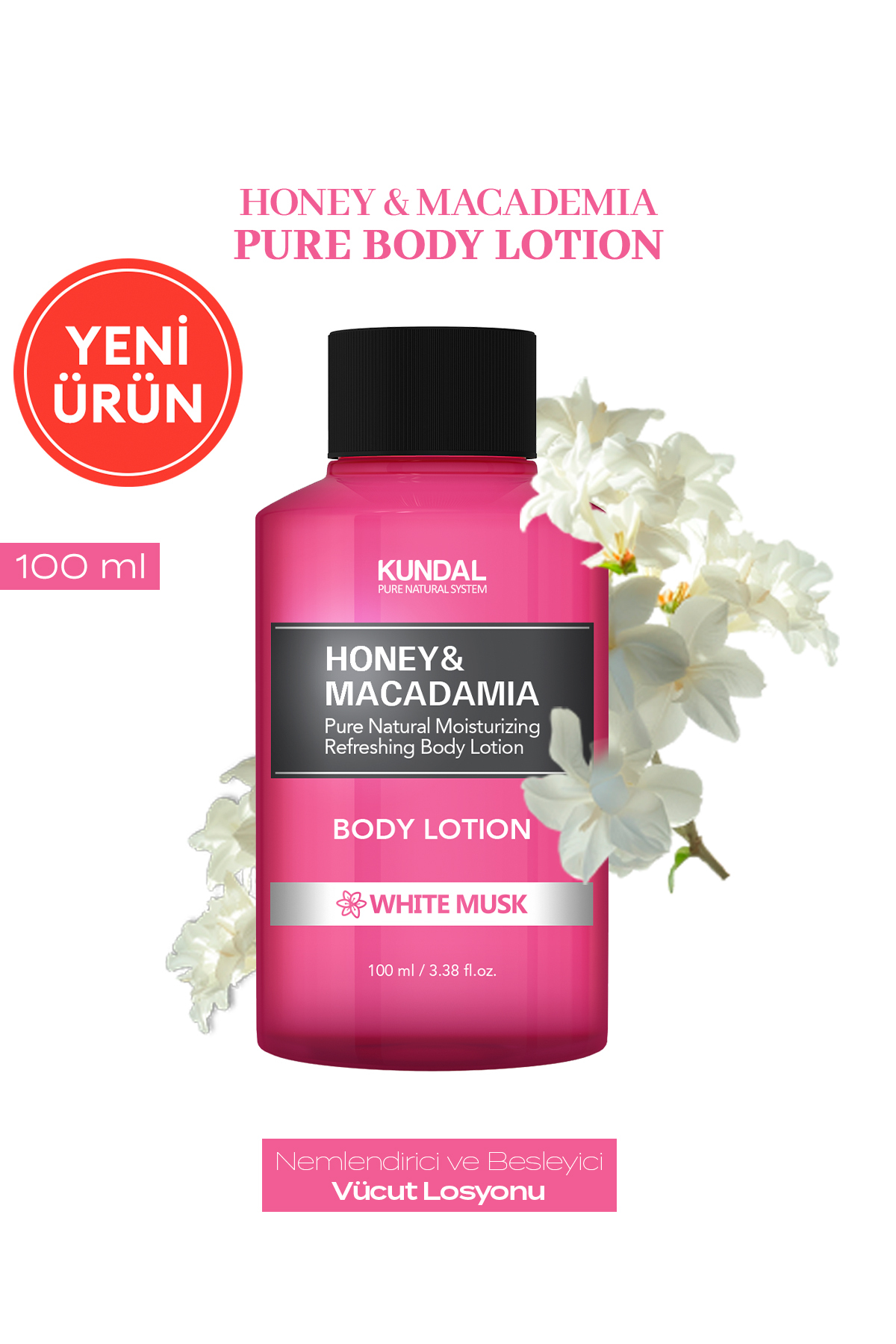 Kundal Nemlendirici ve Besleyici Vücut Losyonu Honey & Macadamia Pure Body Lotion 100ml White Musk — 8834