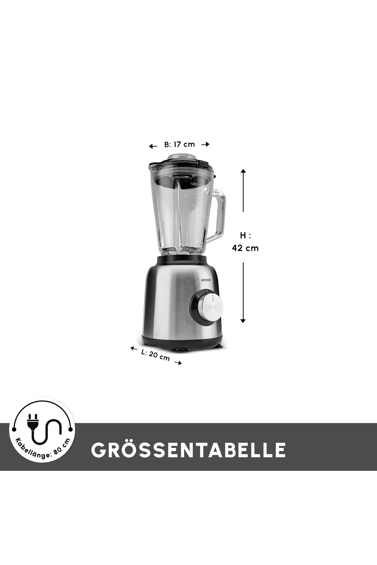 Inox 1.5 L glass container Inox Smoothie Blender