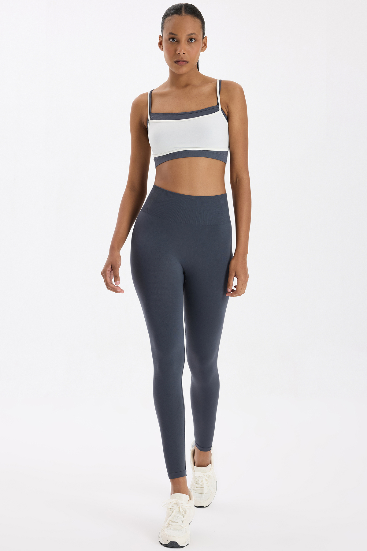 COMEUP Basic Spor Hafif Tayt Karbon Gri görsel 6