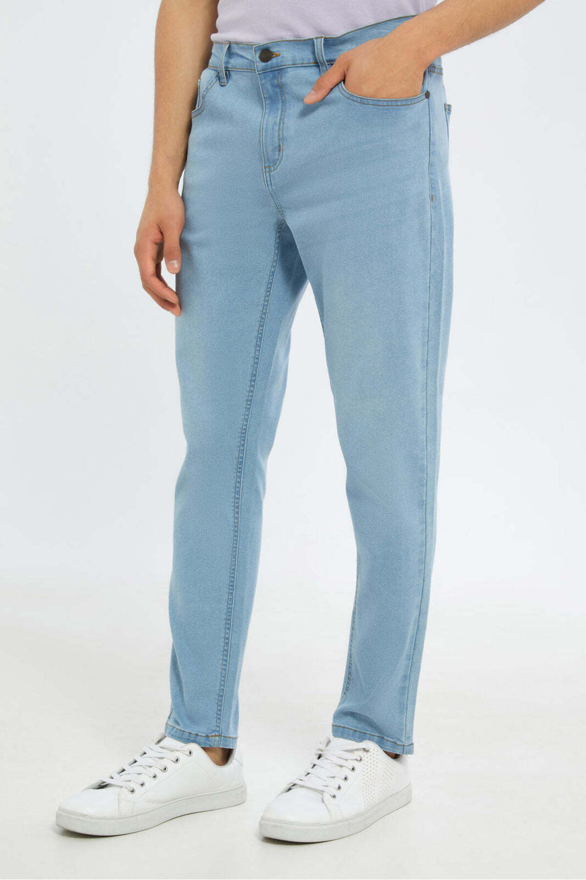 REDTAG Men Blue 5-Pockets Slim Fit Jean