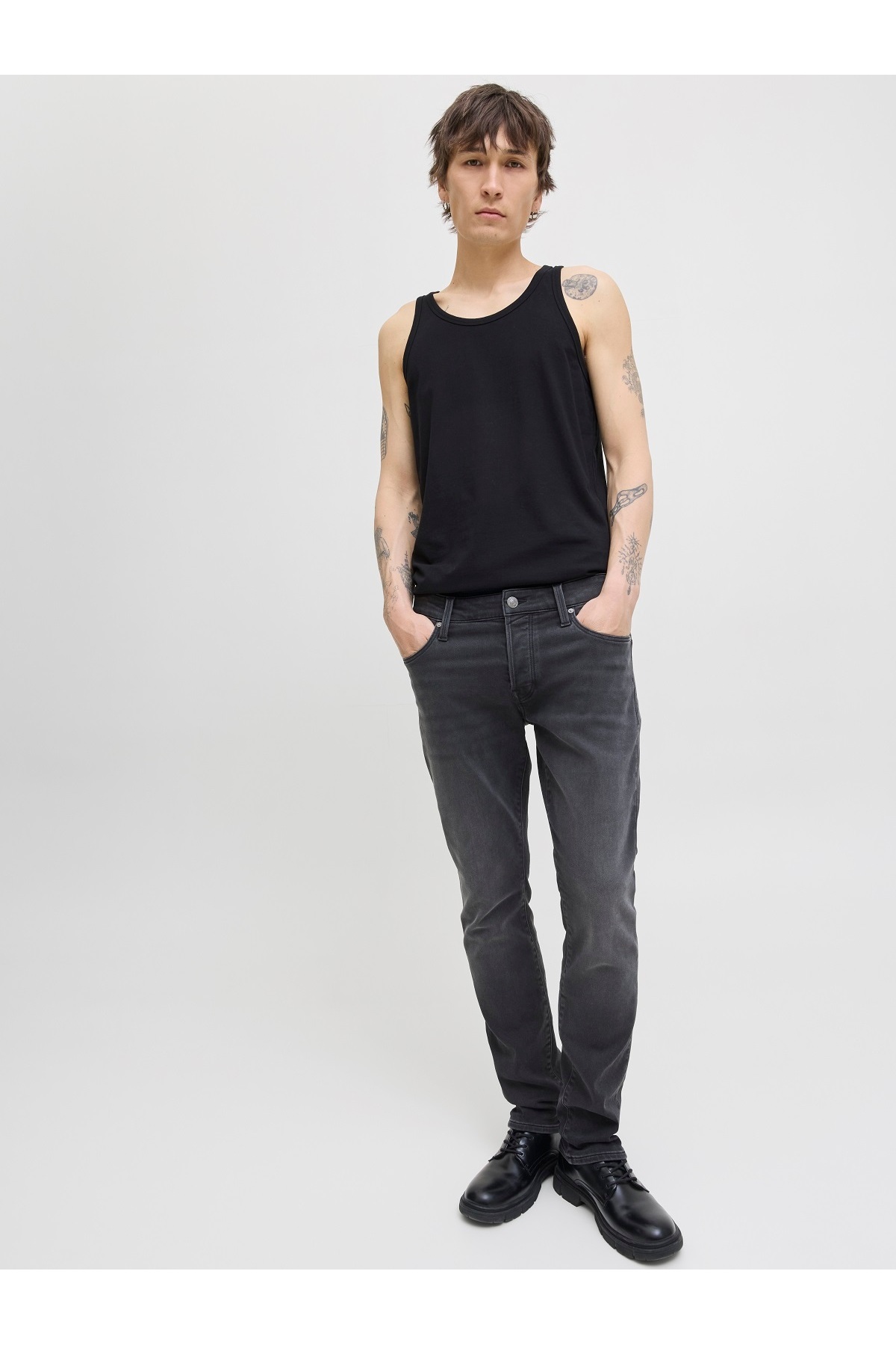 شلوار جین مردانه راسته فاق نرمال | جک اند جونز Jack & Jones 12278115 - تصویر 5