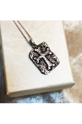 GoldRey Jewellery Gotik Haç Kolye 925 Ayar Gümüş