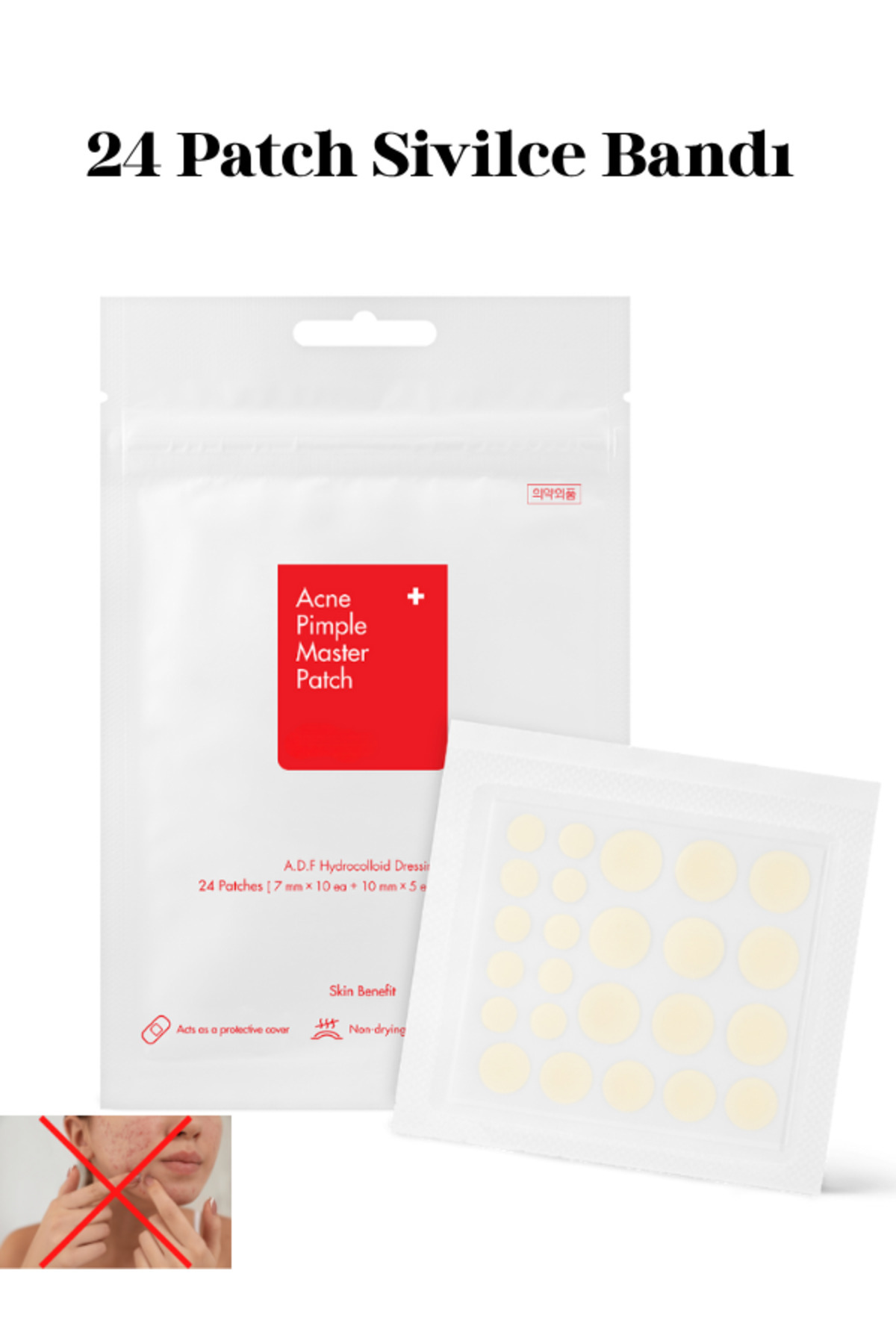 pınaxar Bandı, Yüksek Kalite, Hızlı Etki, 24’lü Paket, Siyah Bandı, Akne Çözümü