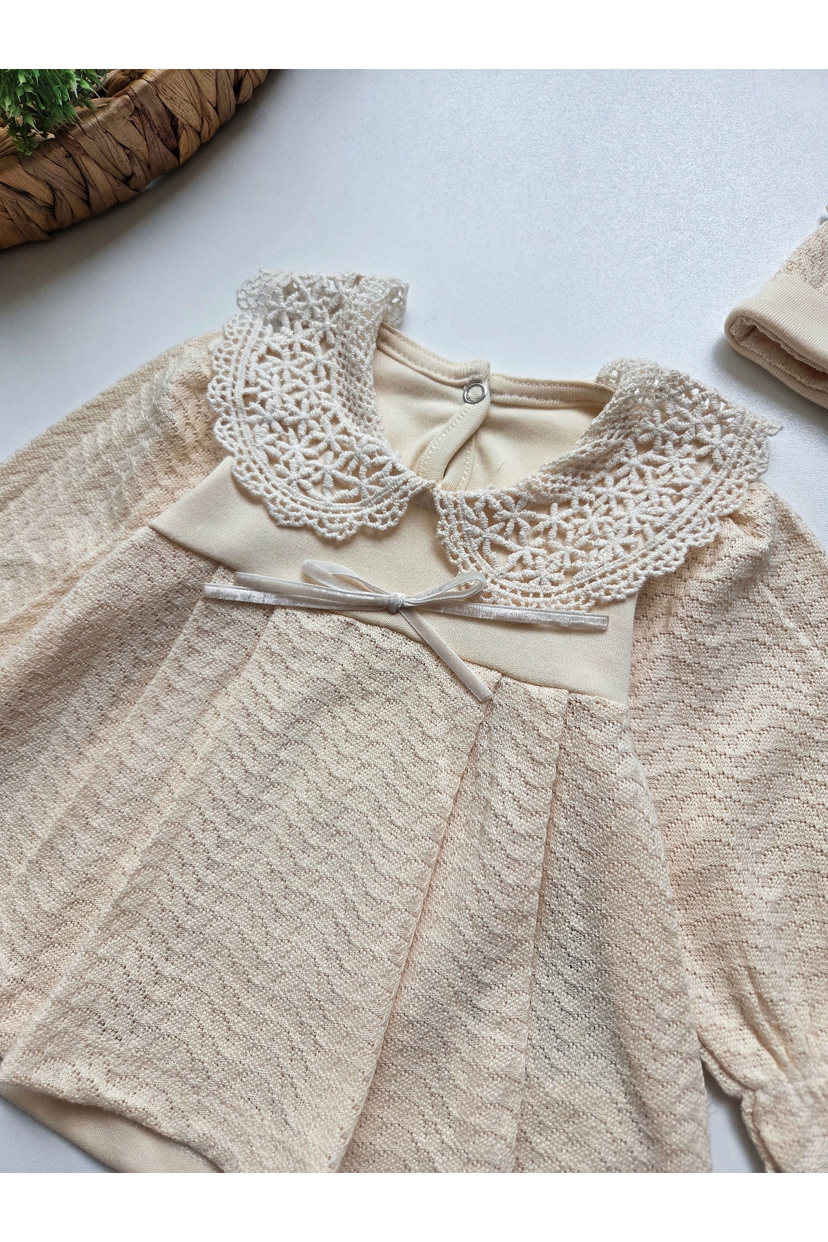 GizaKids %100 Pamuk Kız Bebek Yenidoğan 5 Parça Hastane Çıkışı Set / Mevlit fotoğrafı 5 (önizleme)