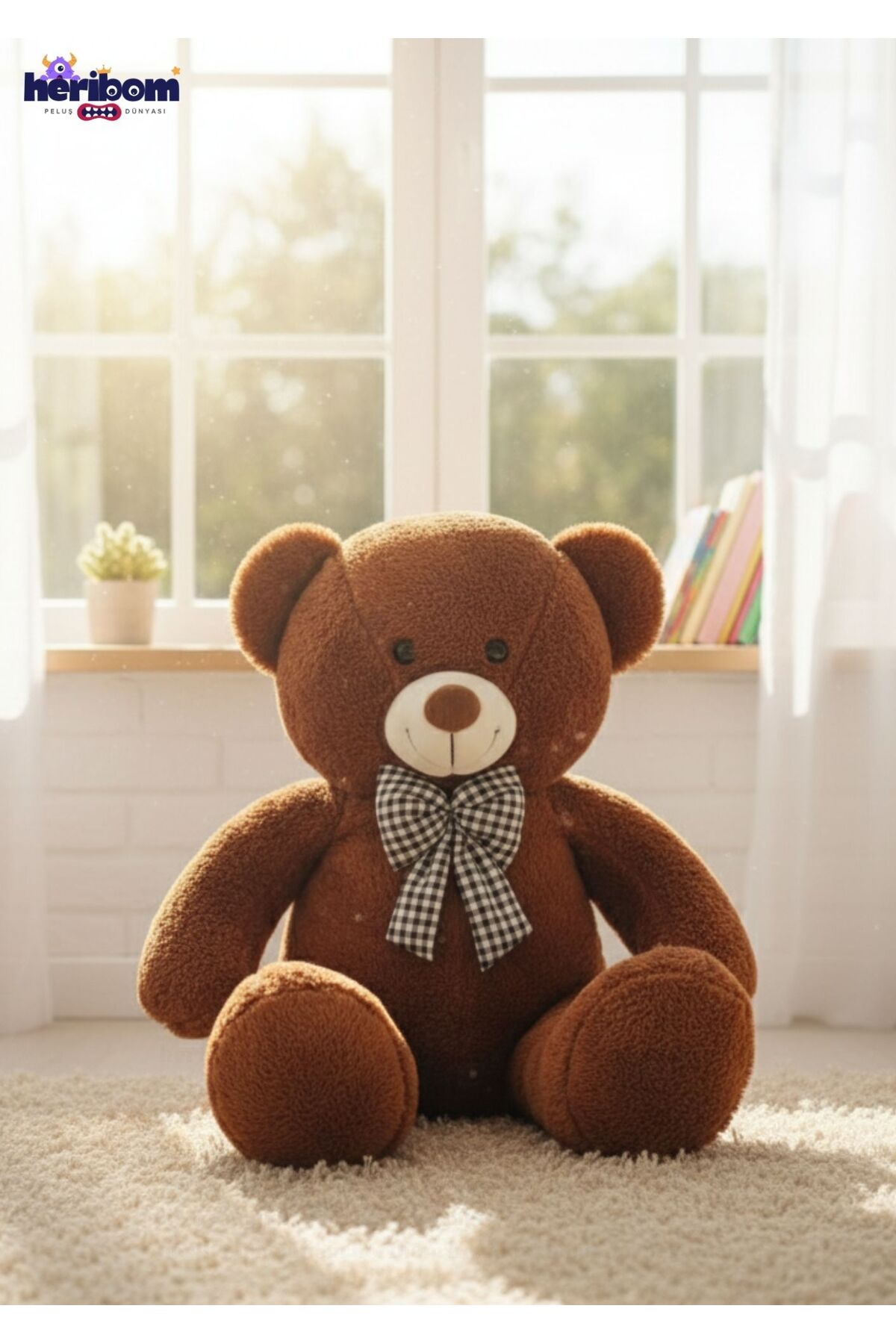 Heribom 90 Cm Peluş Ayı Büyük Boy - Sevgili Hediye- Doğum Günü Hediyesi fotoğrafı 3 (önizleme)