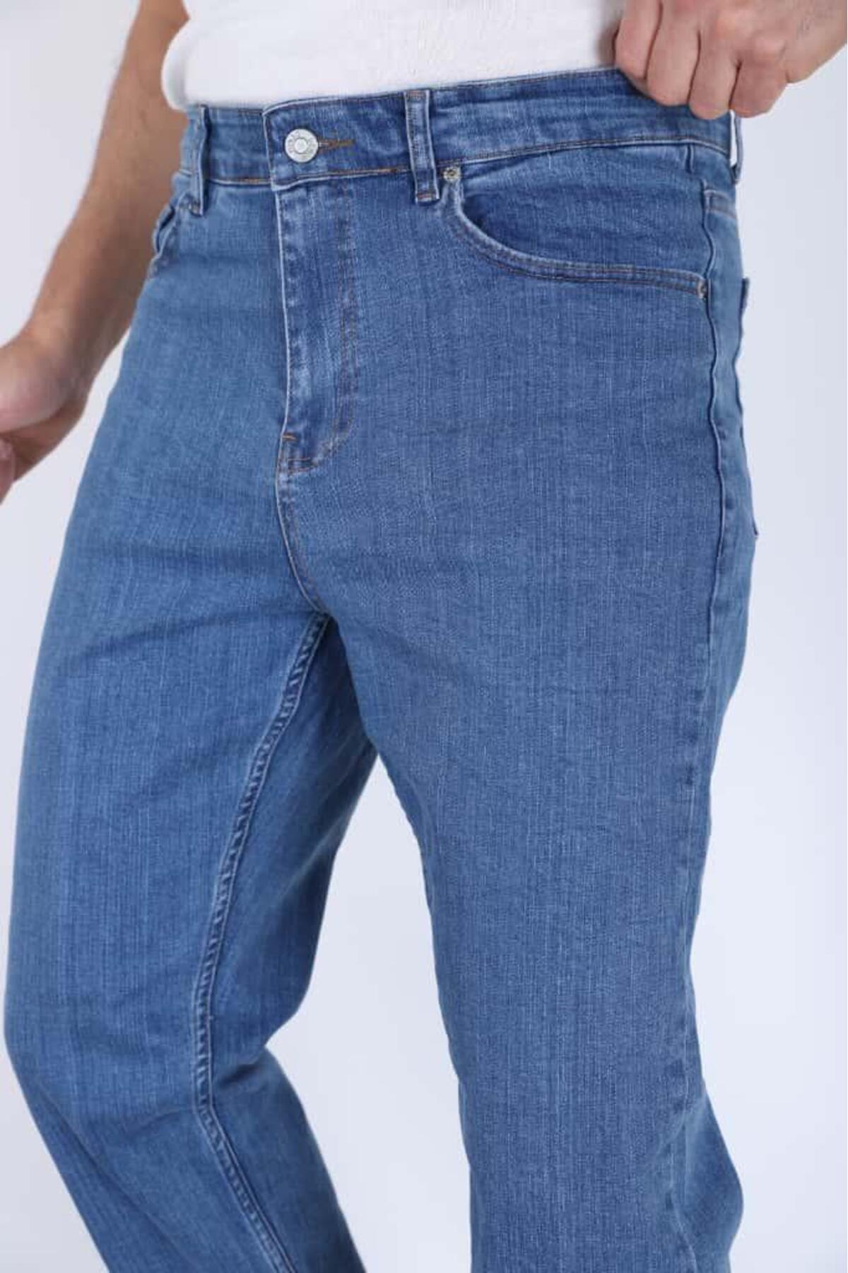 blayn jeans  Erkek Regular Kalıp Likralı Esnek Kot Pantolon - Görsel 4