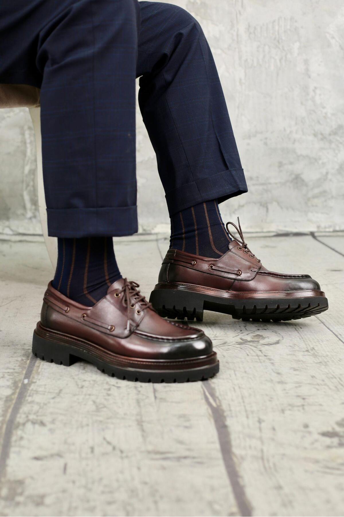 Ahmed Hamdi Bey  Stefan Kahverengi Erkek Deri Ayakkabı - Görsel 2