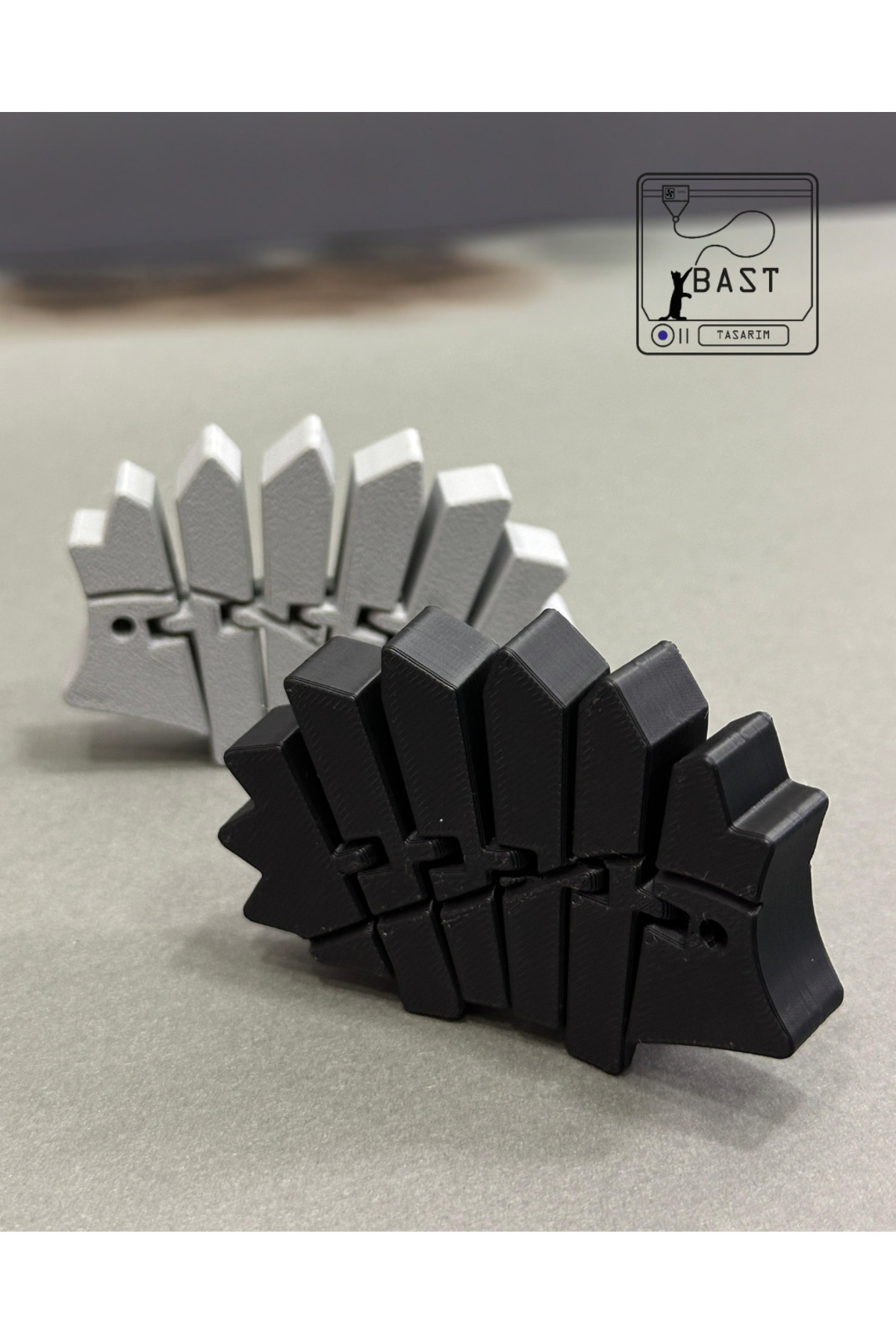 can mats Bast Tasarım 3D Yazıcı Hareketli Eklemli Kirpi Oyuncak Figür