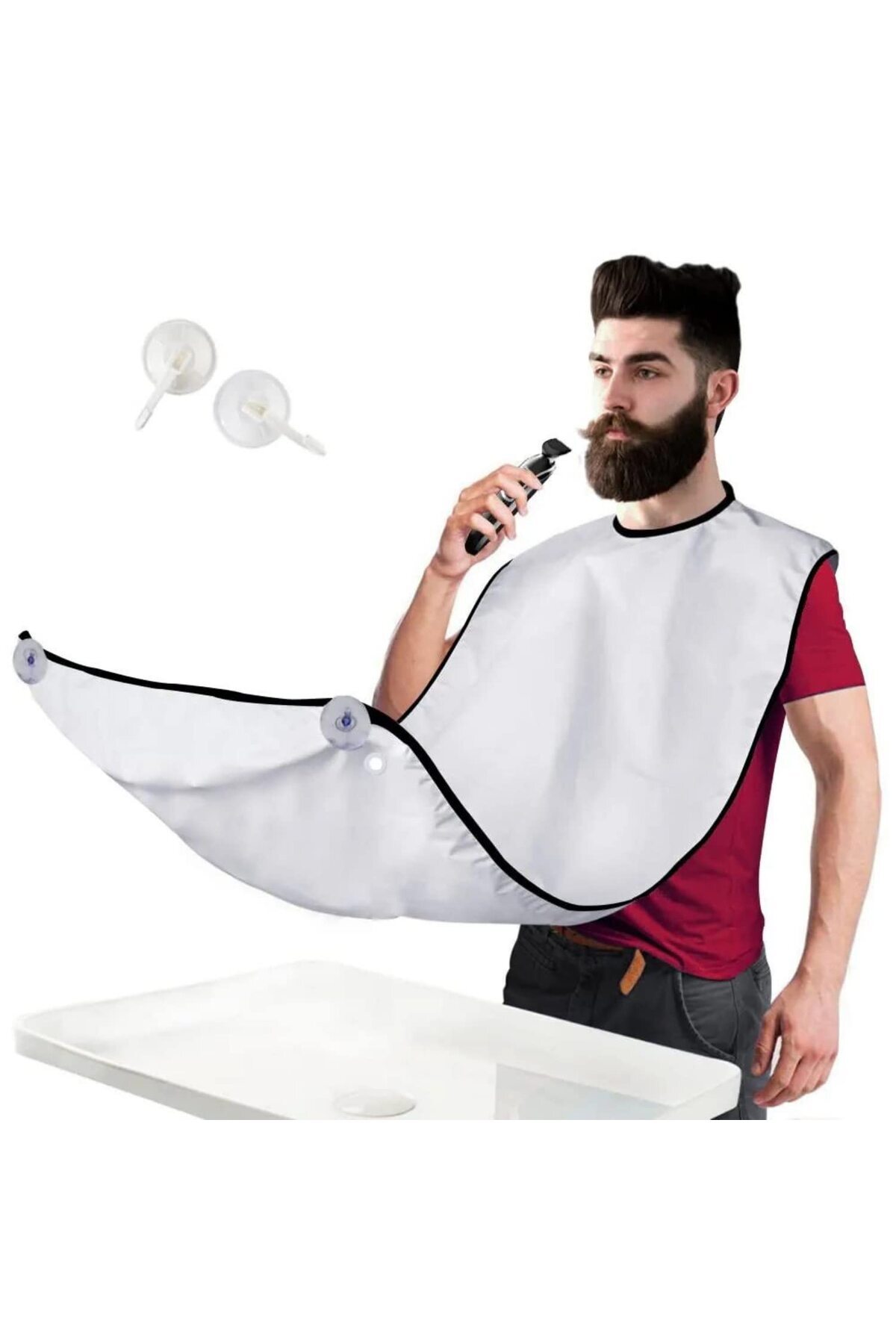 Hepta Collection Erkek Sakal Önlüğü, En iyi Hediye, Tıraş Örtüsü, Lavabo için Sakal Tıraş Önlüğü, Pratik Sakal Düzelt