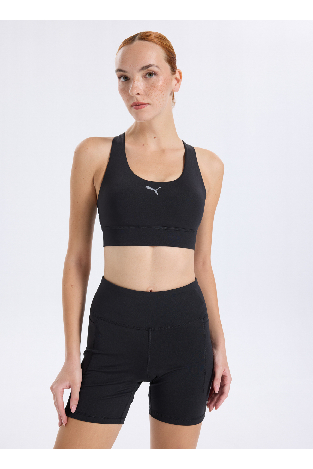 Puma 68951901 TRAINING Mid Impact Bra PU Siyah Sporcu Sütyeni görsel 3
