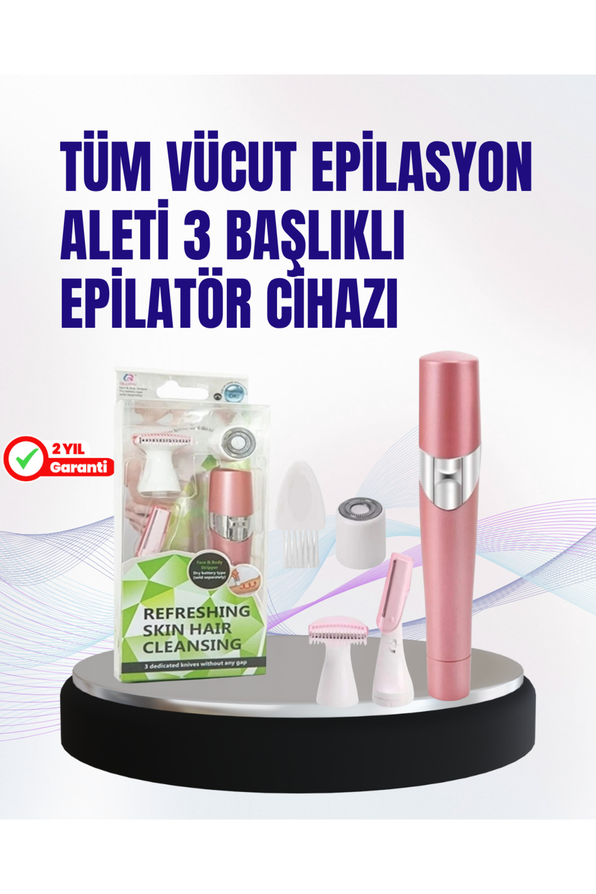 ZERO LAND DRNDS Ev Tipi Profesyonel Epilasyon Cihazı (130636) – Pembe