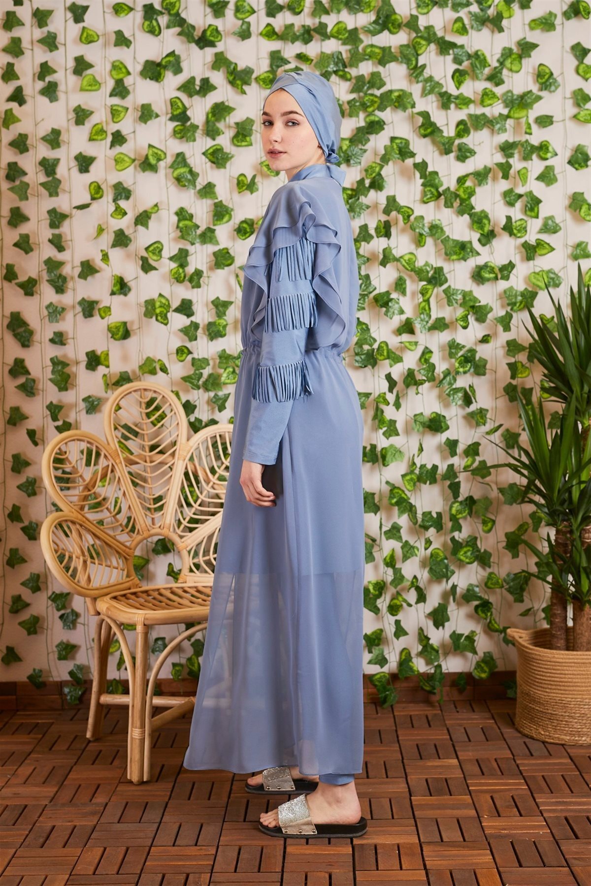 Moodbasic YENİ KADIN VOLANLI ŞİFON PAREO SW35.33