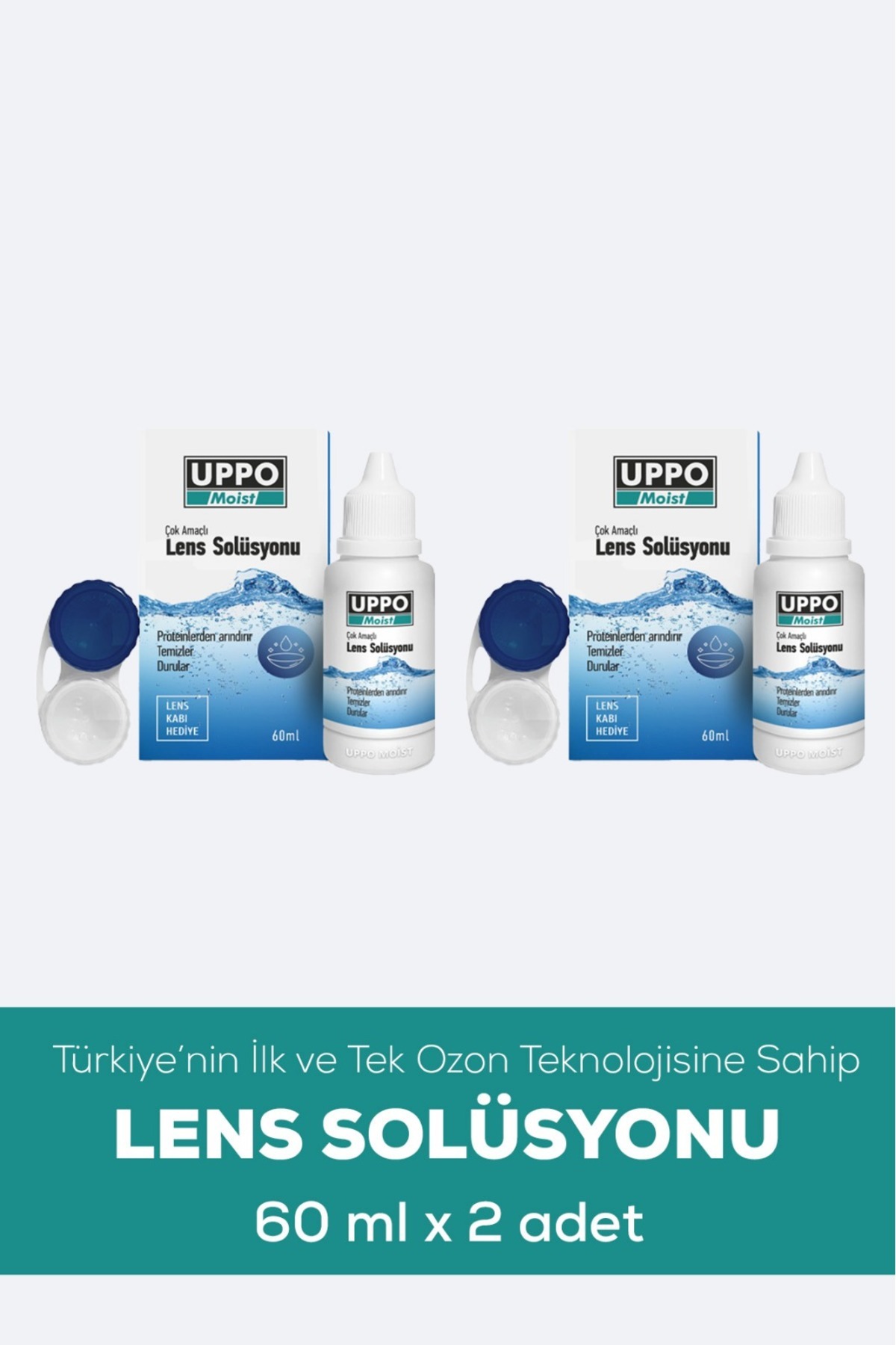 UPPO MOİST Lens Solüsyonu 60ml x 2 Türkiye’de Ve Dünyada Ozonla Üretilen Ilk Solüsyon Skt10,2026