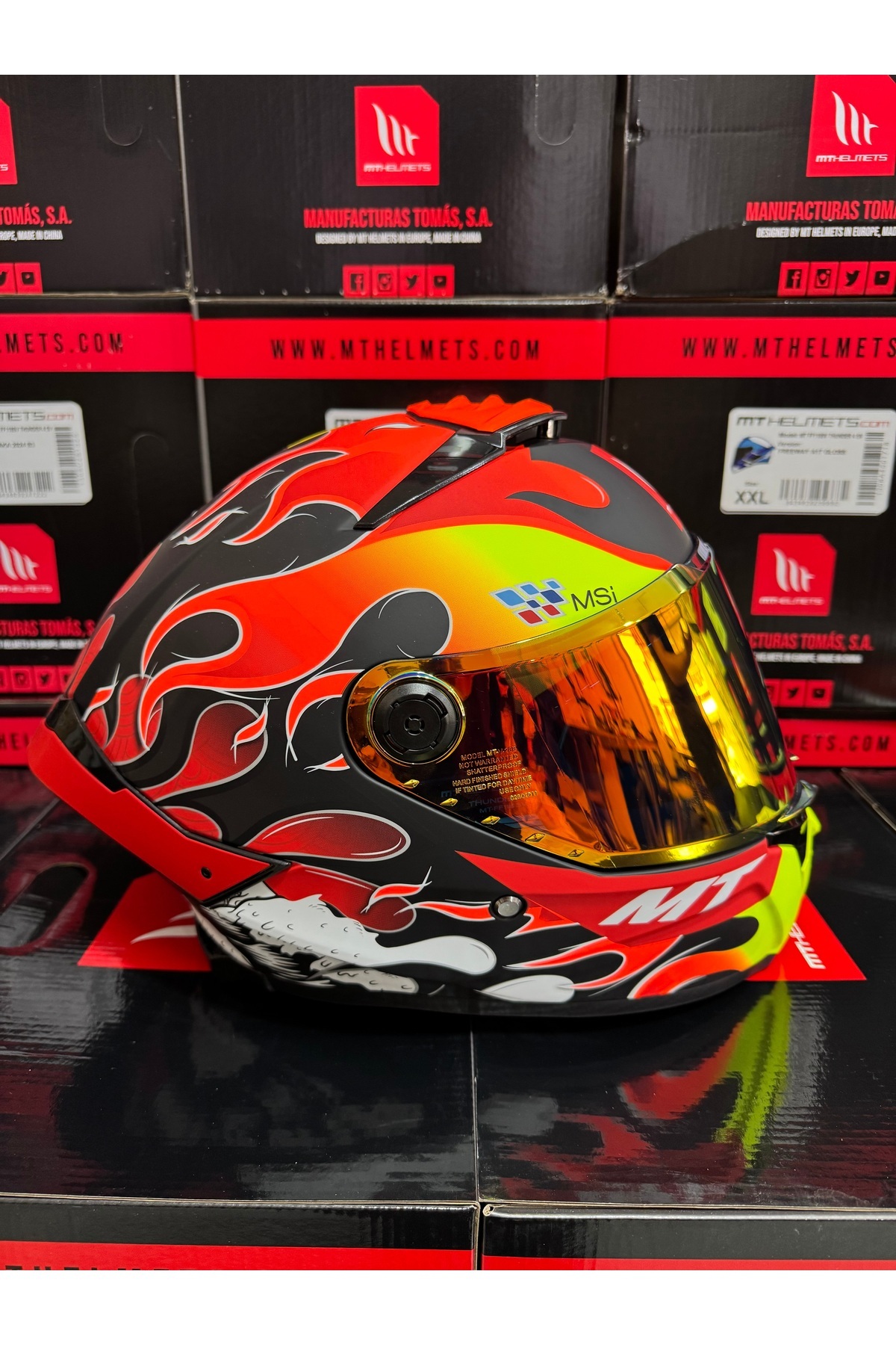 MT Helmets Thunder 4 Sv Yamanaka renkli vizörlü(+1şeffaf vizör)