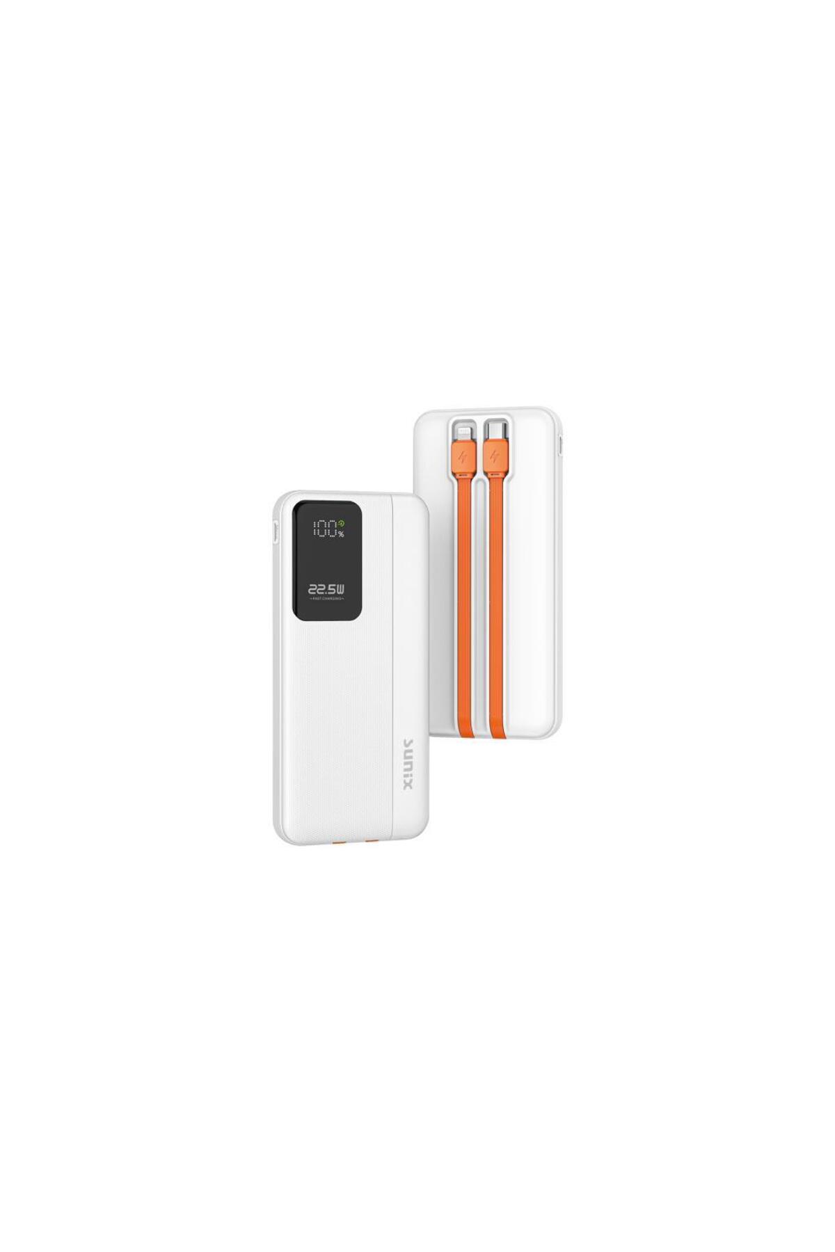 Sunix 10.000 Mah 22.5W Süper Hızlı Kendinden Kablolu Powerbank