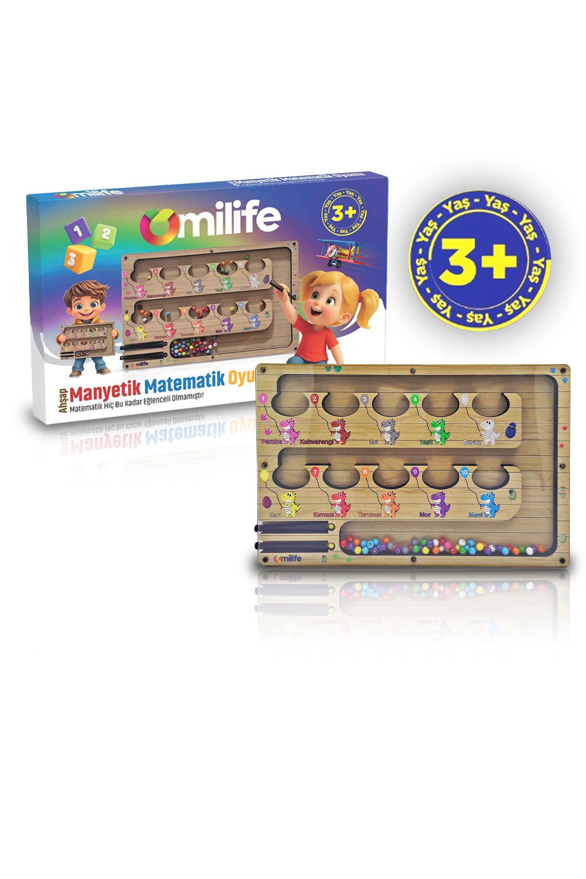 omilife Manyetik Labirent Montessori Oyuncak Ahşap Sayma Eşleştirme ...