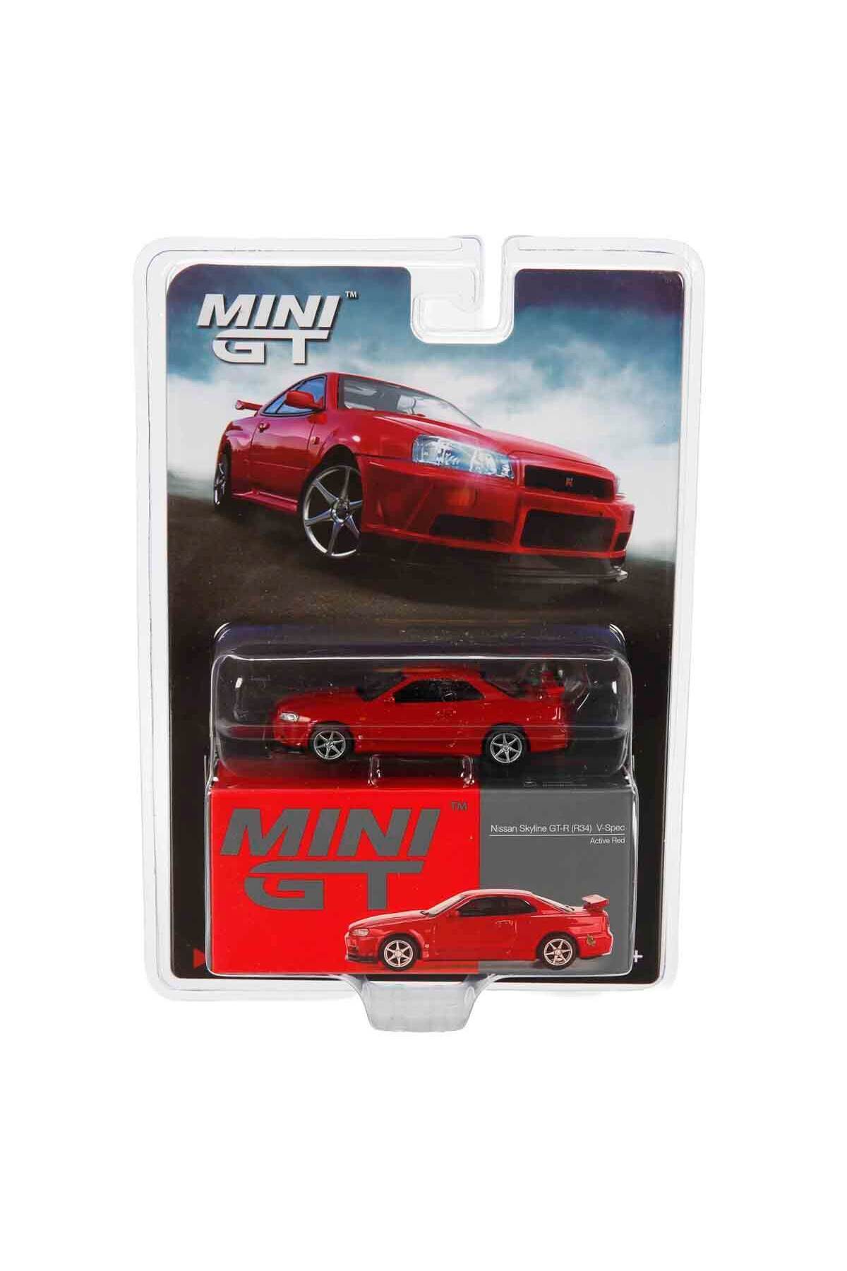 mini gt 1:64 Nissan Skyline Gt-R (R34) V-Spec Active Red Diecast