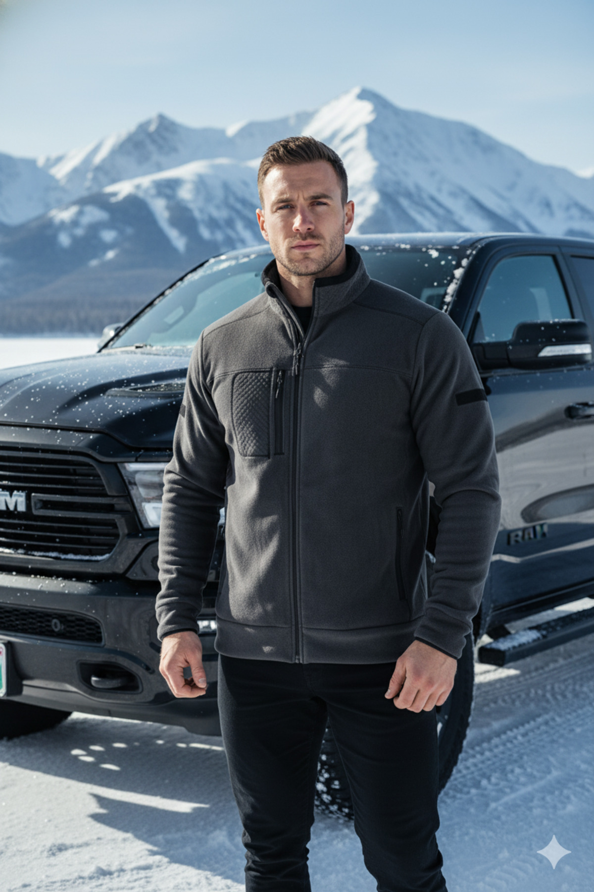 valedia OFFROAD Anti Peeling Fermuarlı Soğuk Geçirmez Fermuarlı Polar Ceket