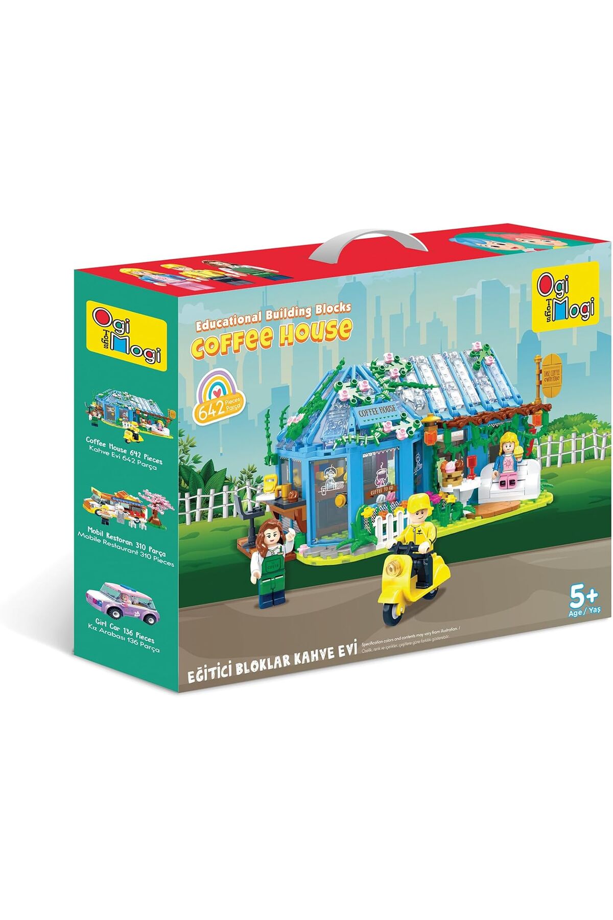 بلوک‌های آموزشی ساختنی اسباب‌بازی – مجموعه بازی کافی‌شاپ (۶۴۲ قطعه)