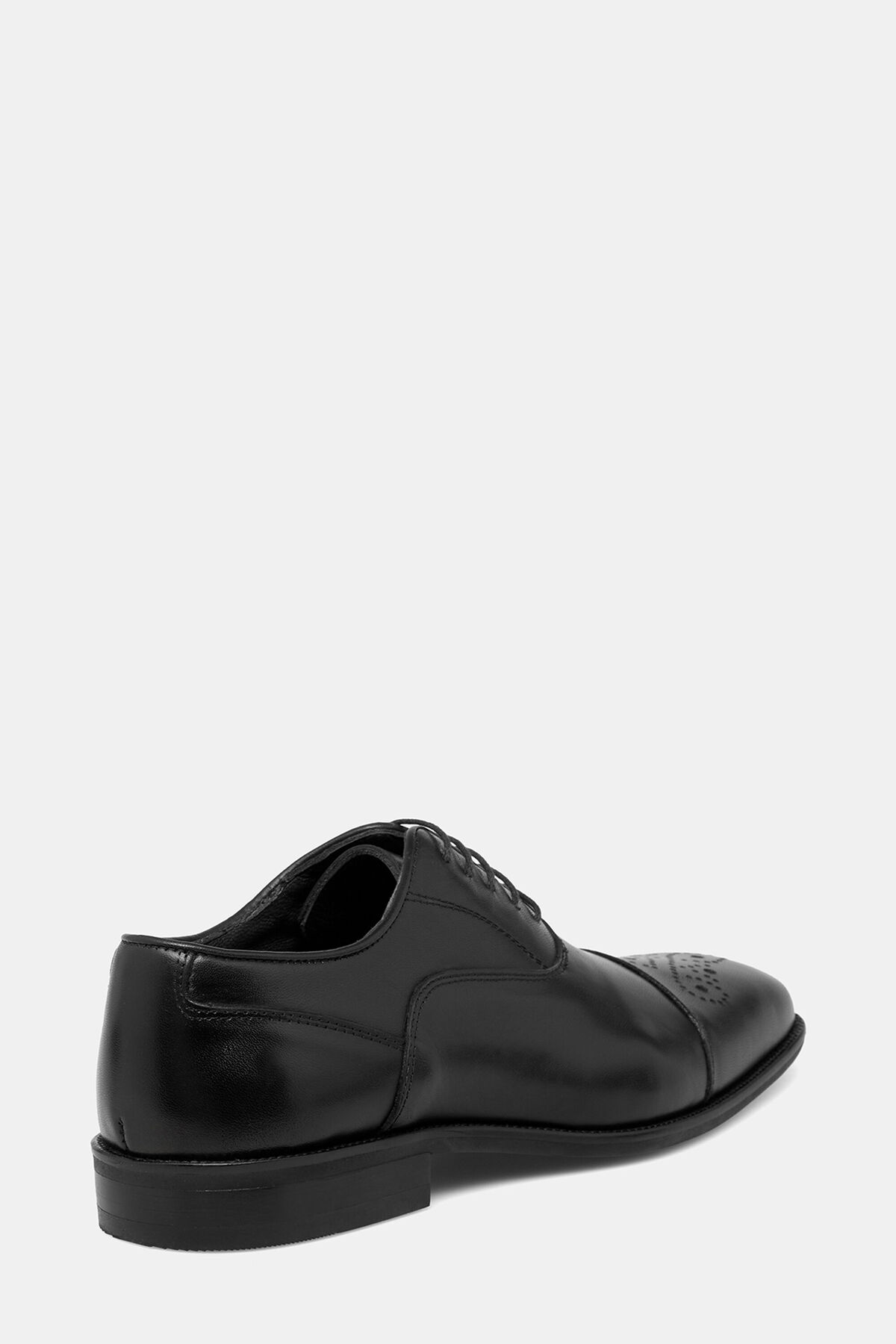 W Collection  SİYAH DERİ BAĞCIKLI AYAKKABI - Görsel 4