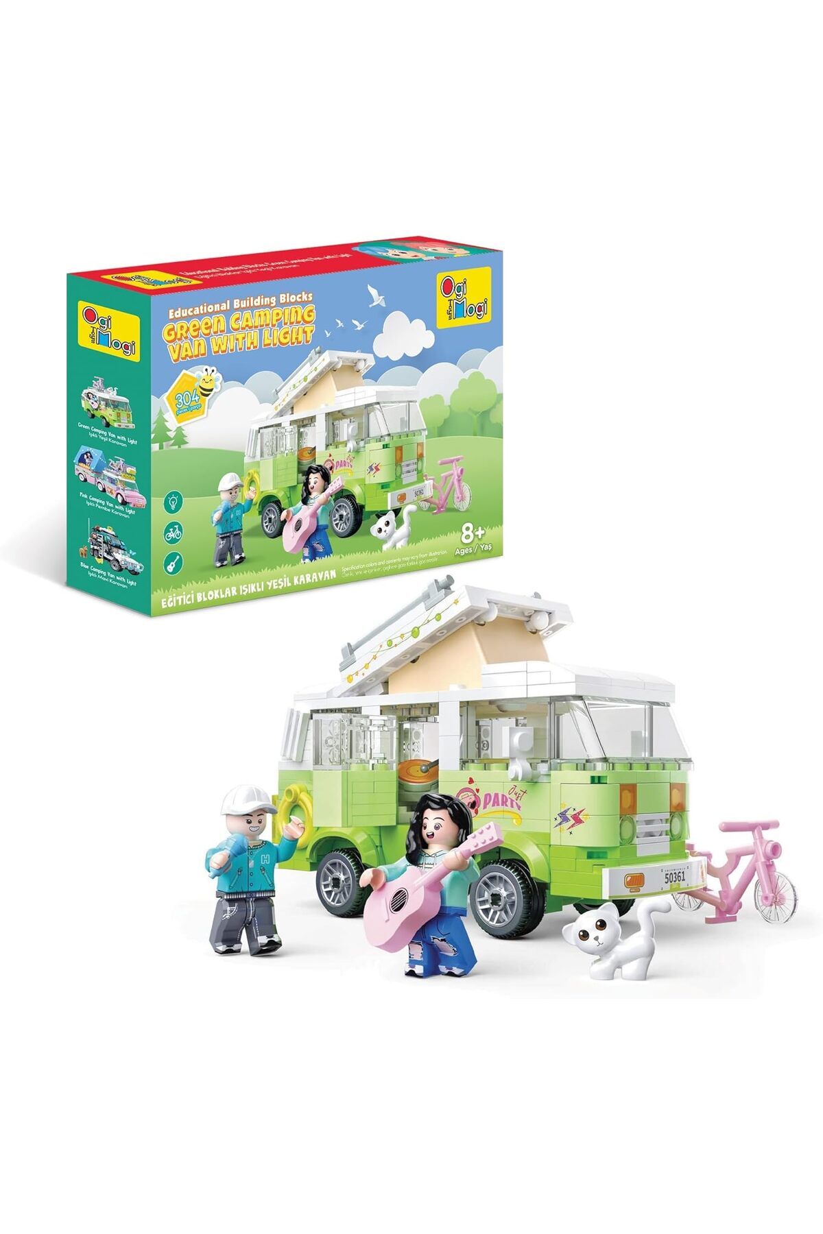 بلوک‌های آموزشی – ون کمپینگ سبز با چراغ، ۳۰۰۴ قطعه
