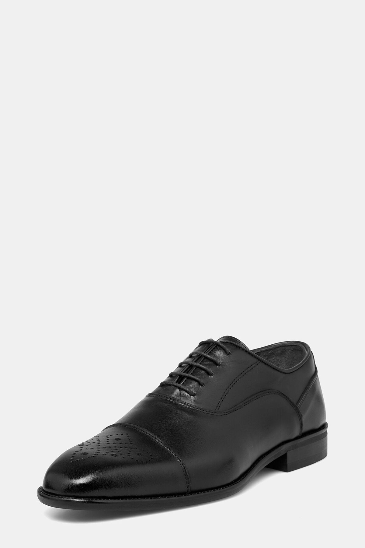 W Collection  SİYAH DERİ BAĞCIKLI AYAKKABI - Görsel 3