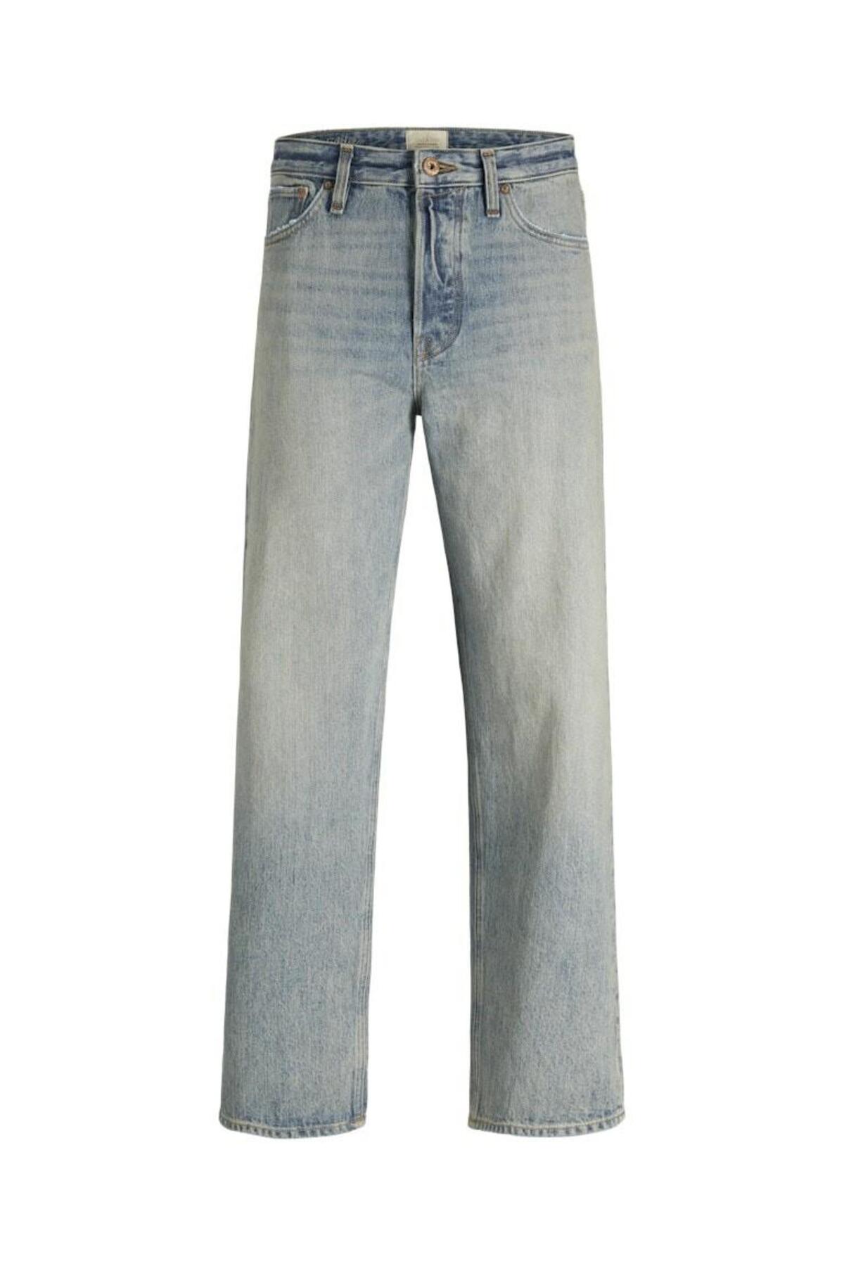 شلوار مردانه راسته فاق نرمال | جک اند جونز Jack & Jones 12262929-Blue Denim - تصویر 6