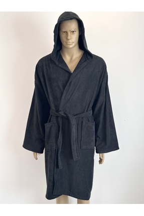 Fabera Home %100 Pamuk Siyah Bornoz