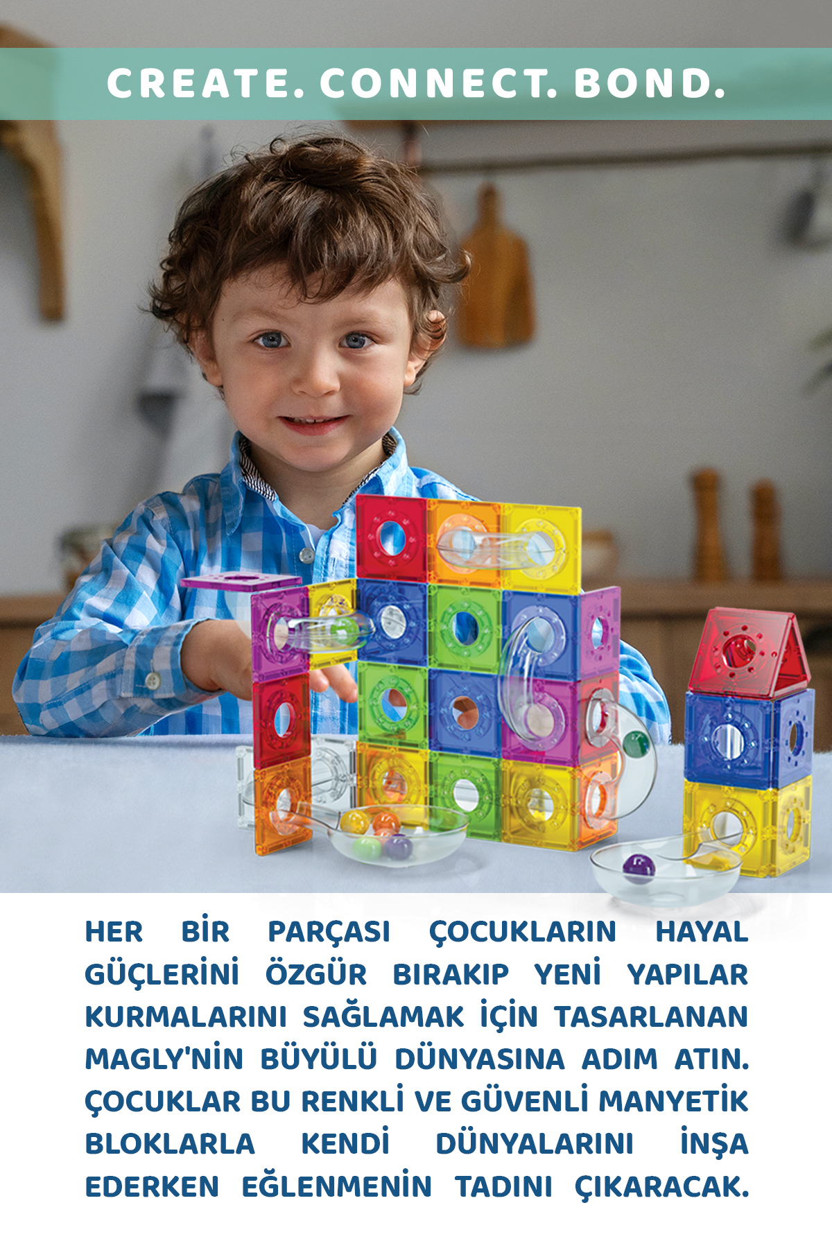 Magly Ball Run Parkur Oyunu – Çocuklar İçin Renkli 3 Boyutlu 101 Parça Yapı Seti - Manyetikler ve Yollar fotoğrafı 2 (önizleme)