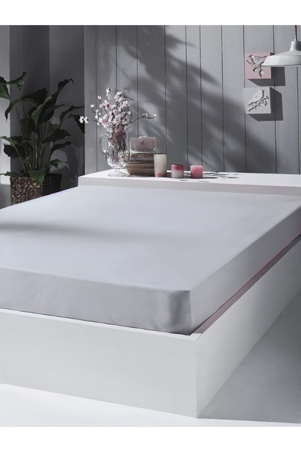 MY SHOPPİNG 180X200 Lastikli Fitted Çarşaf %100 Pamuk Penye