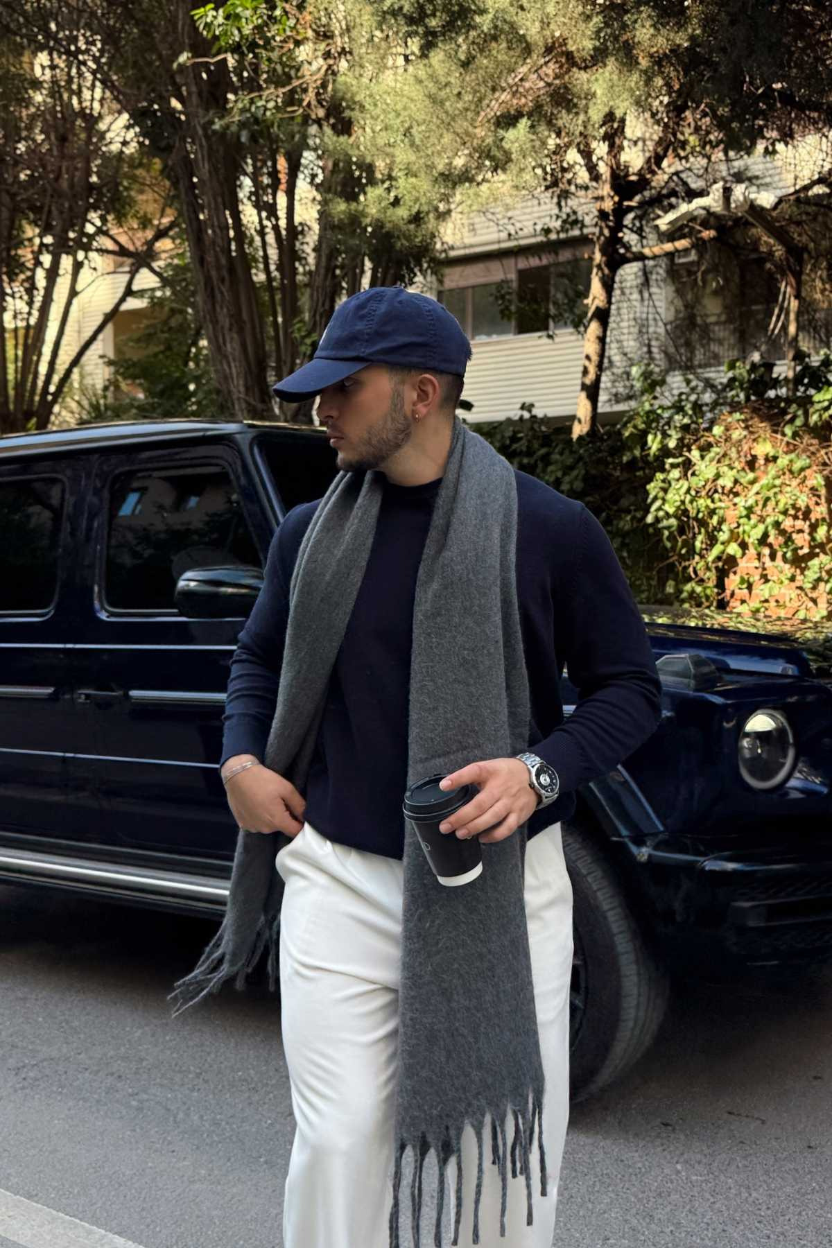 Livio Ferri  Ormos Sıcak Tutan Soft Touch Erkek Kaşkol Atkı - Görsel 8