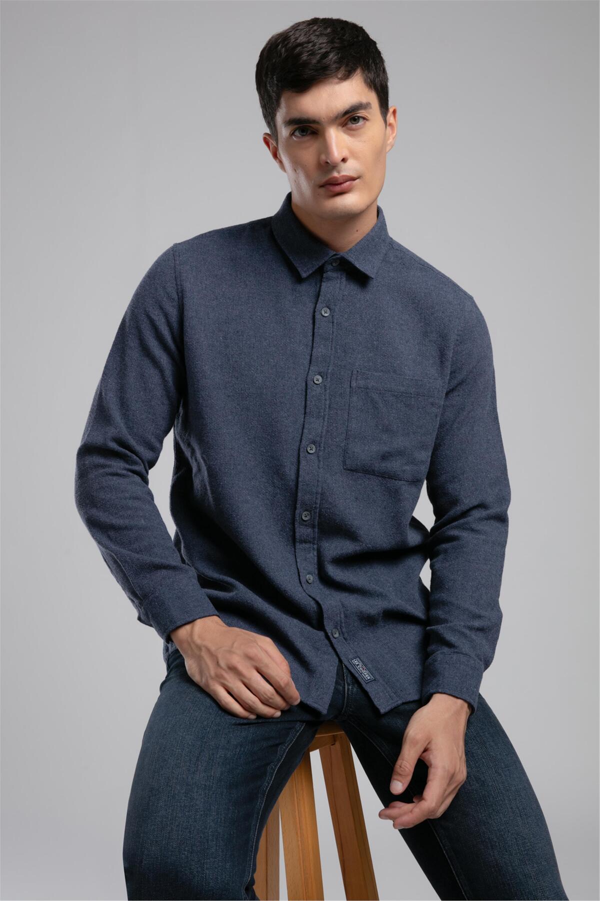 پیراهن مردانه راسته آستین بلند | لی کوپر Lee Cooper 261 LCM 241004 - تصویر 2