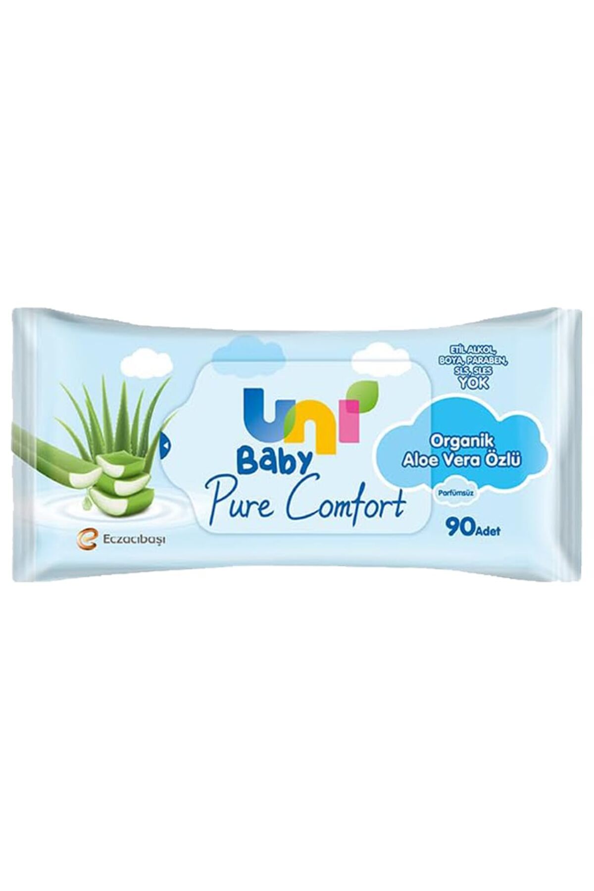 Shop a Way Uni Baby Pure Comfort Organik Aloe Vera Özlü Islak Mendil 12x90 1080 Yaprak