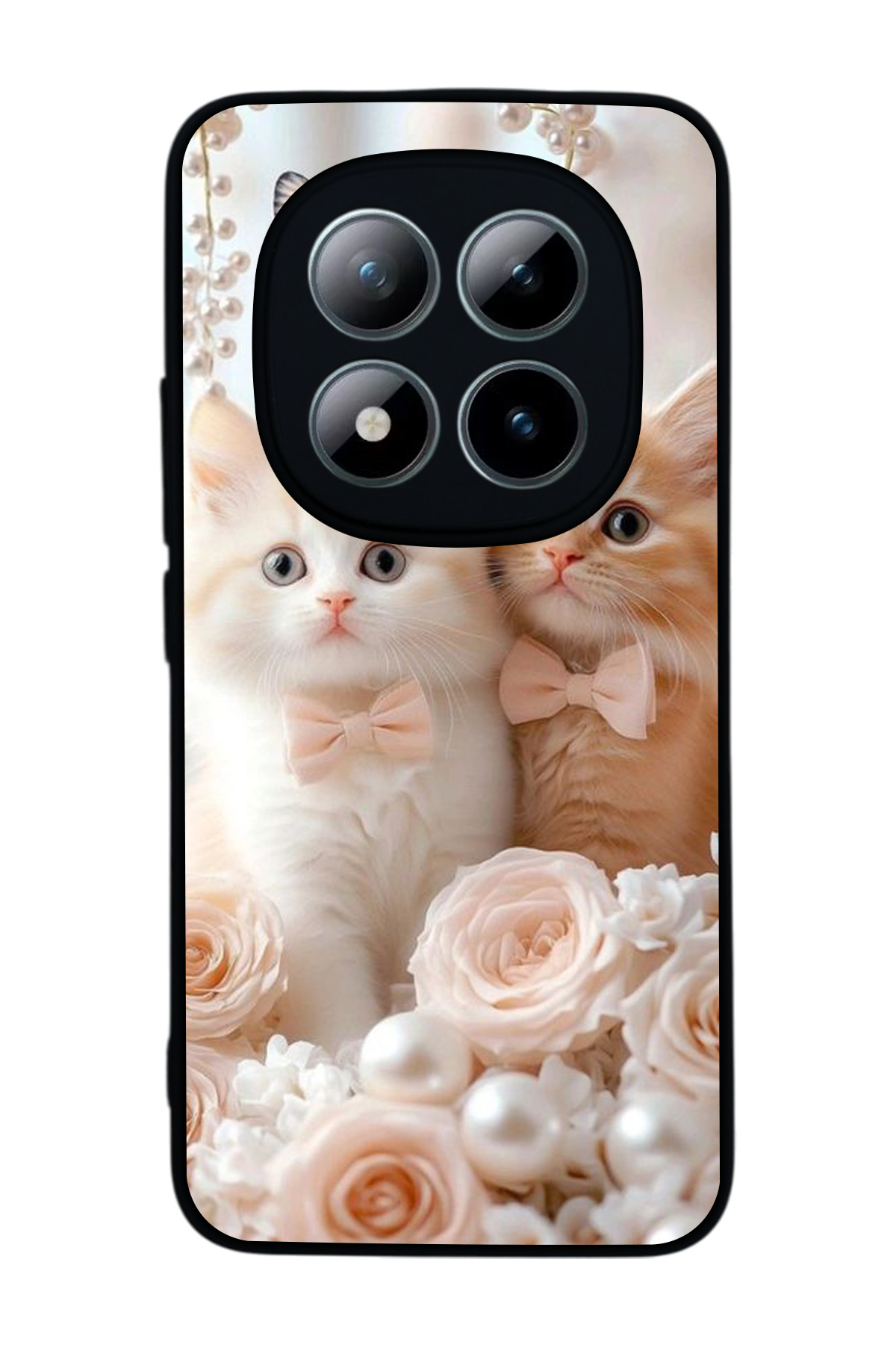 Redmi Note 15 Pro 4G Compatible Printed, Matt Black,Soft Silicone, Protective,Shock Absorbing Cover,Case