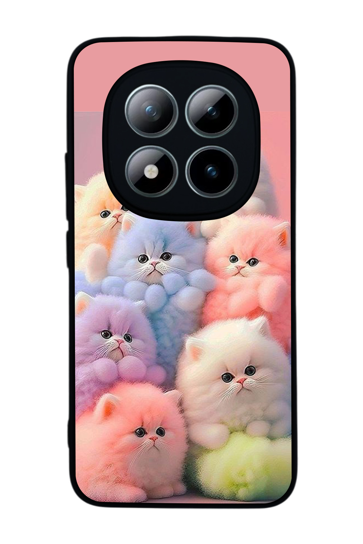Redmi Note 15 Pro 4G Compatible Printed, Matt Black,Soft Silicone, Protective,Shock Absorbing Cover,Case