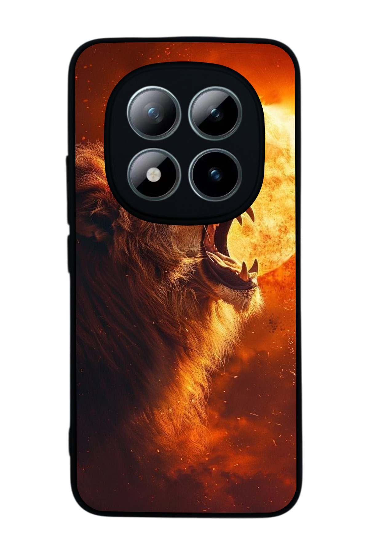 Redmi Note 15 Pro 4G Compatible Printed, Matt Black,Soft Silicone, Protective,Shock Absorbing Cover,Case