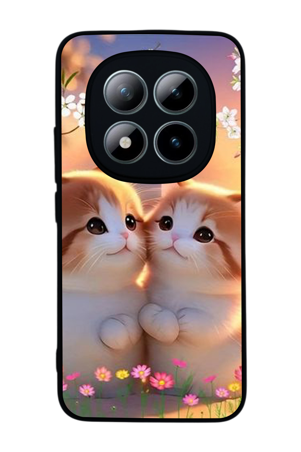 Redmi Note 15 Pro 4G Compatible Printed, Matt Black,Soft Silicone, Protective,Shock Absorbing Cover,Case