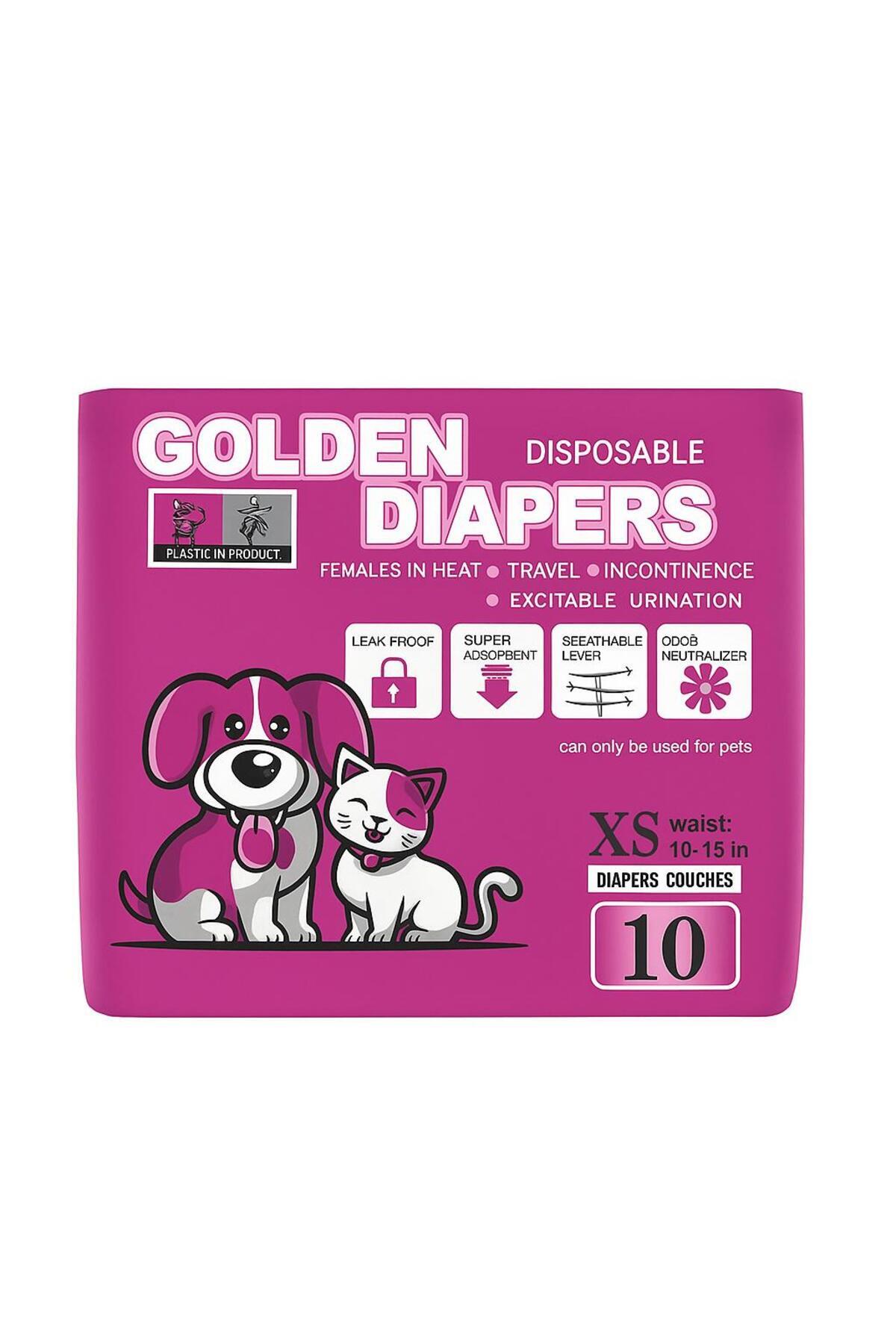 GenelTedarik Golden Dıapers köpek kilot bez xs beden 10 adet