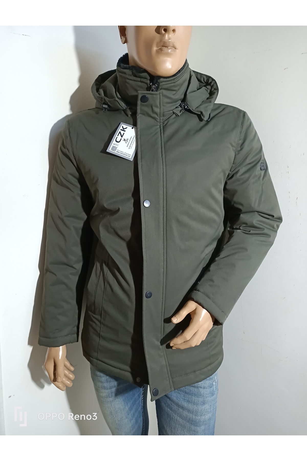  کاپشن پارچه گاباردین کلاه دار