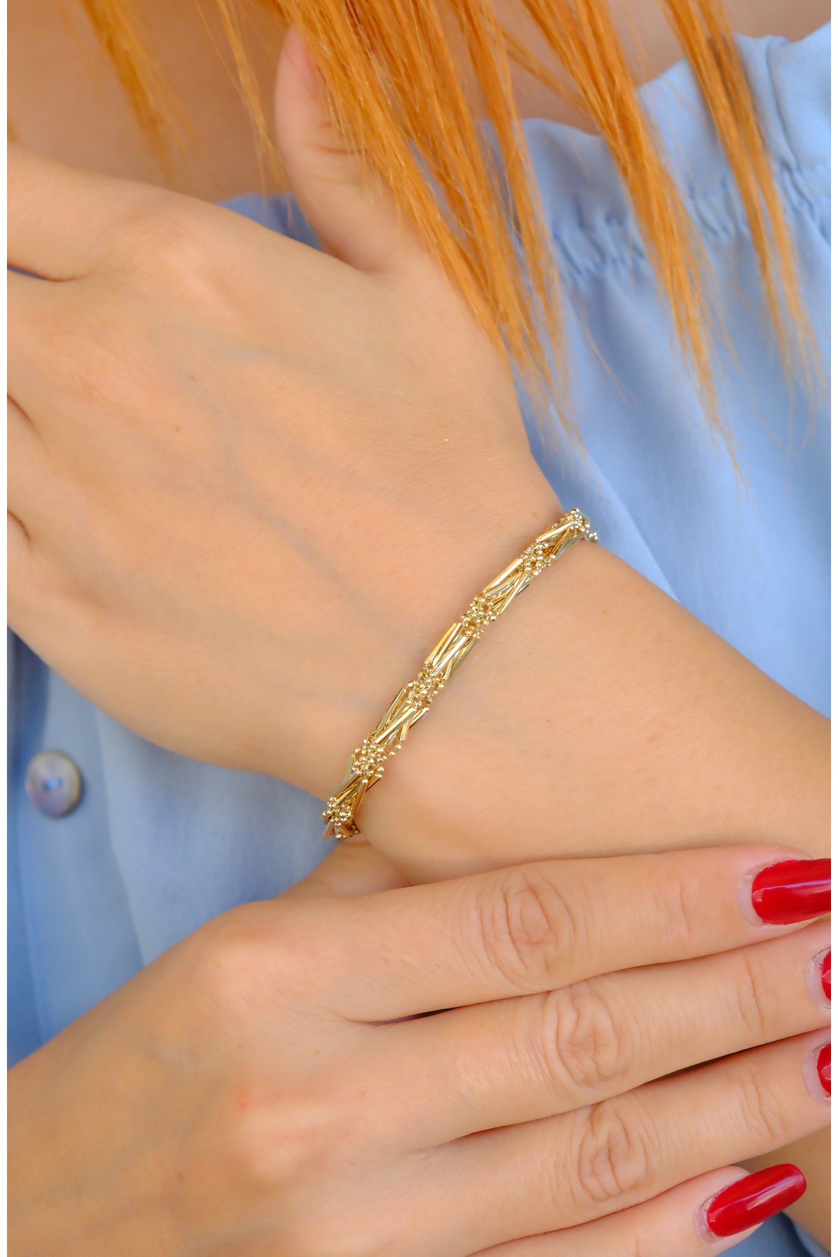 güneyler altın TASARIM BİLEKLİK 14 AYAR A084981