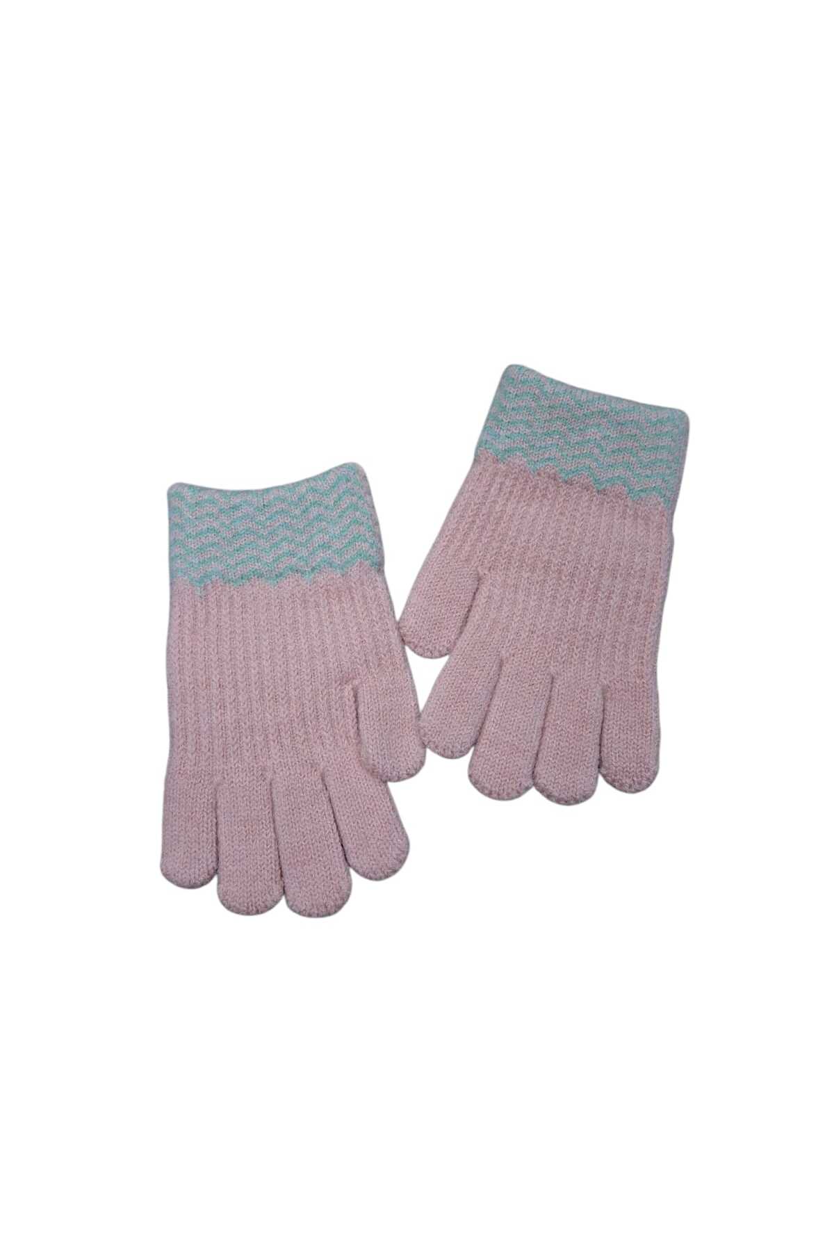 Kitti Kız Çocuk Örme Çiçek Figürlü Eldiven fotoğrafı 2 (önizleme)