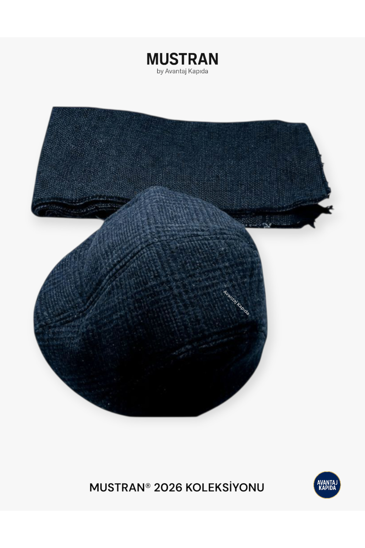 Mustran Kasket Şapka ve Triko Atkı 2’li Kışlık Set | Unisex Kulak Korumalı Sıcak Tutucu Örgü Takım