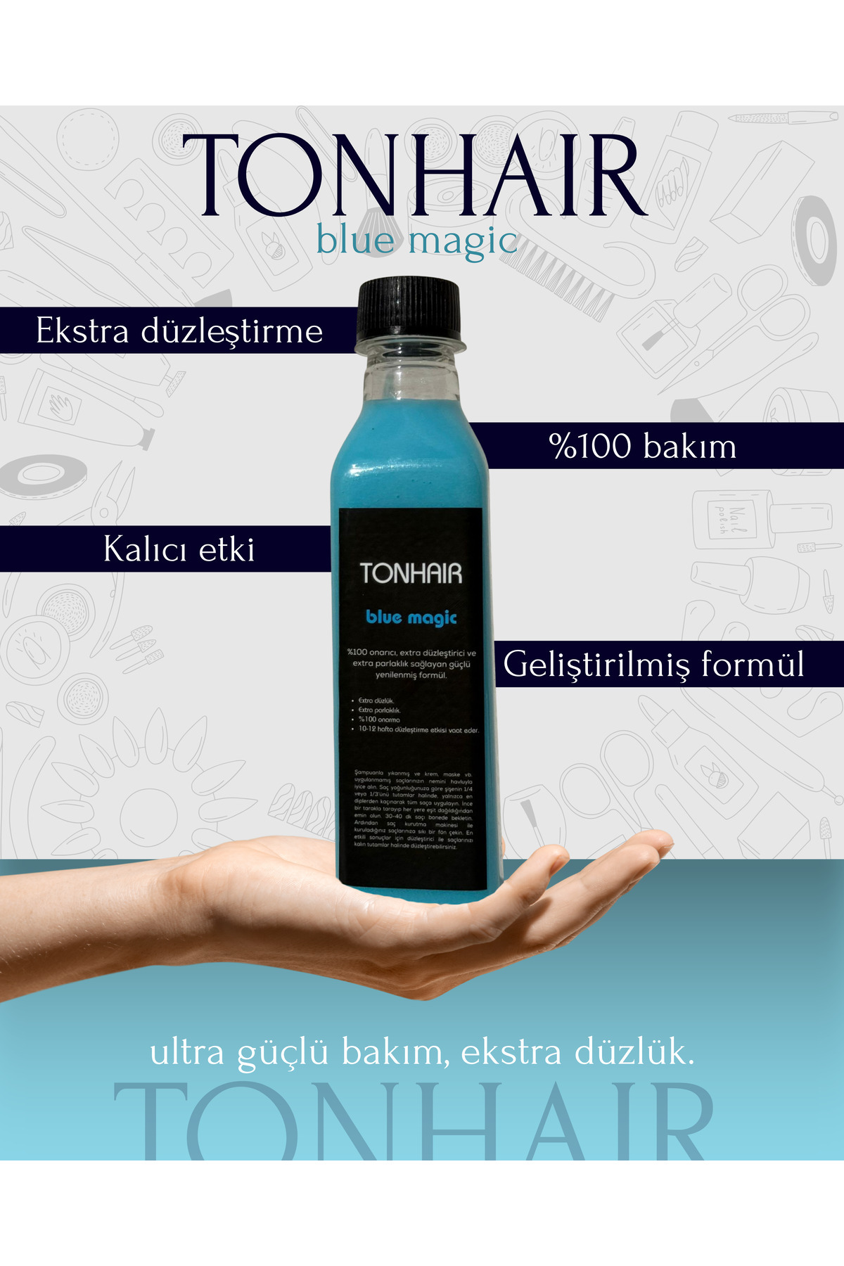 SAVHAIR Tonhair Blue Magic Ekstra Yoğun Bakım & Ekstra Düzleştirici Keratin Bakım ve Düzleştirme Kremi