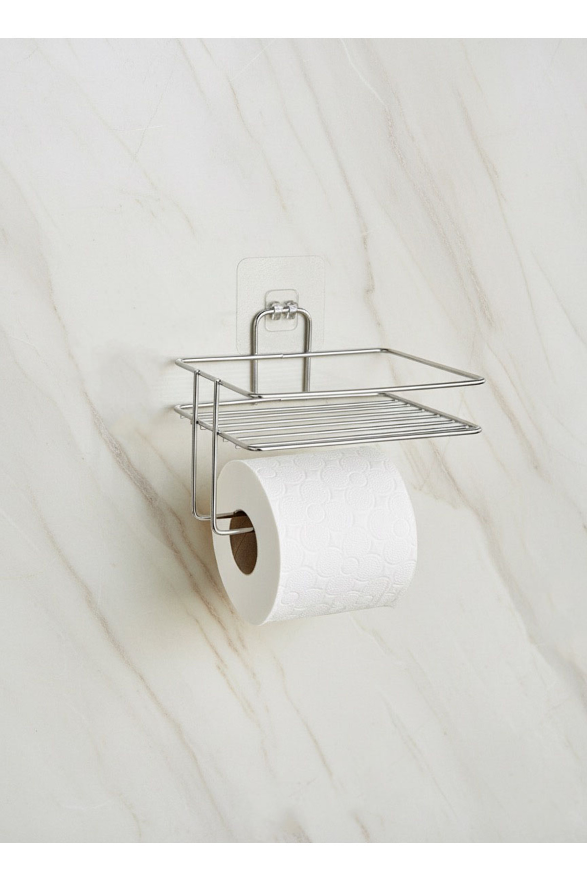 evina Yapışkanlı Tuvalet Kağıtlığı Tutacağı Askısı Krom Metal Tuvalet Kağıtlık
