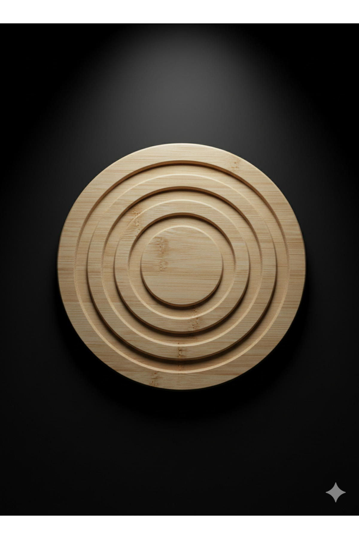 Hagen 17x17cm Bambu Nihale Daire Koruyucu Tencere Altlığı Masa Koruyucu Sunum Servis Mutfak Tezgah Altlığı