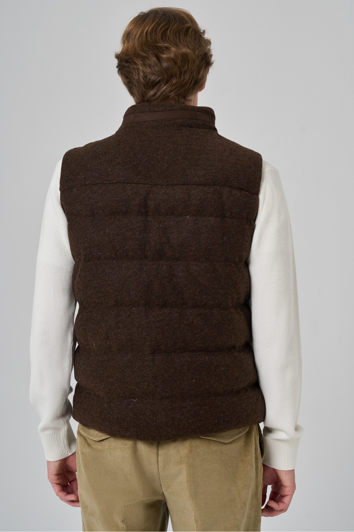Morven  Erkek KAHVE Trend Yünlü Dinamik Fit Şişme Yelek - Görsel 6