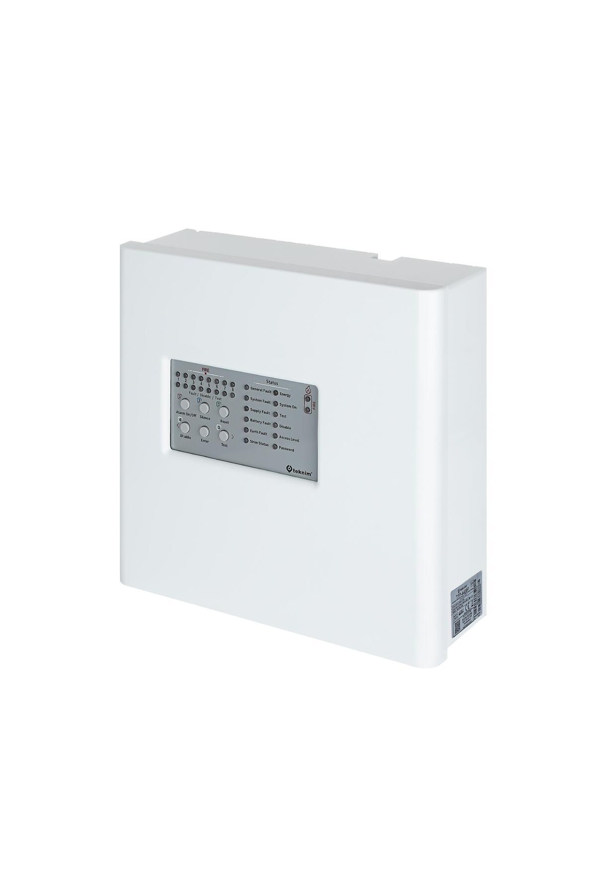 Hızlı Stok TEKNİM TFP-4408P 8 BÖLGELİ KONVAKSİYONEL YANGIN ALARM PANELİ