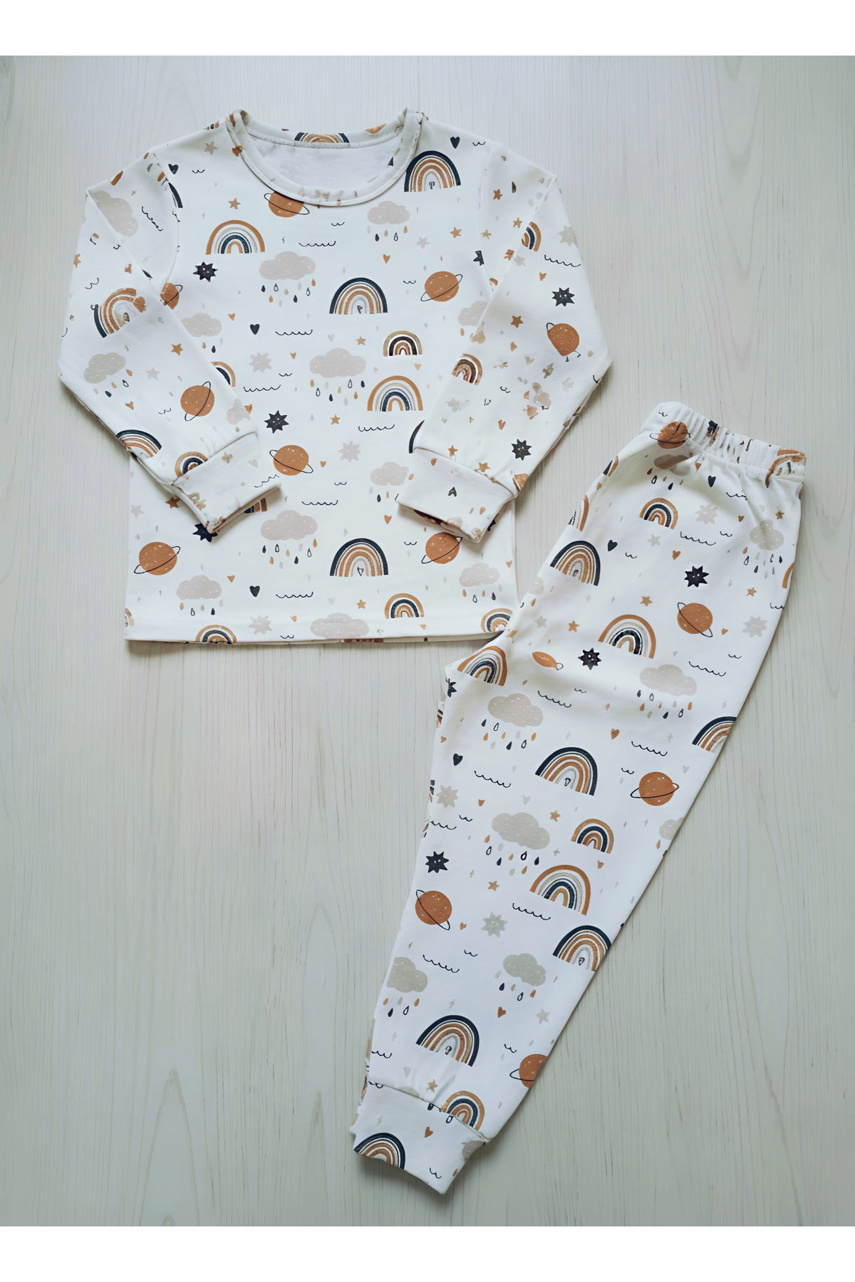 bright moon çocuk pijama takımı %100 pamuk fotoğrafı 4 (önizleme)