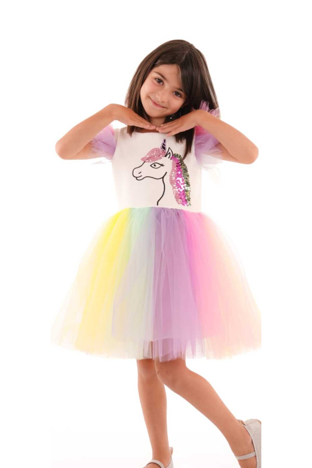 Lunas tekstil Pullu Rengarenk Unicorn fotoğrafı 5 (önizleme)